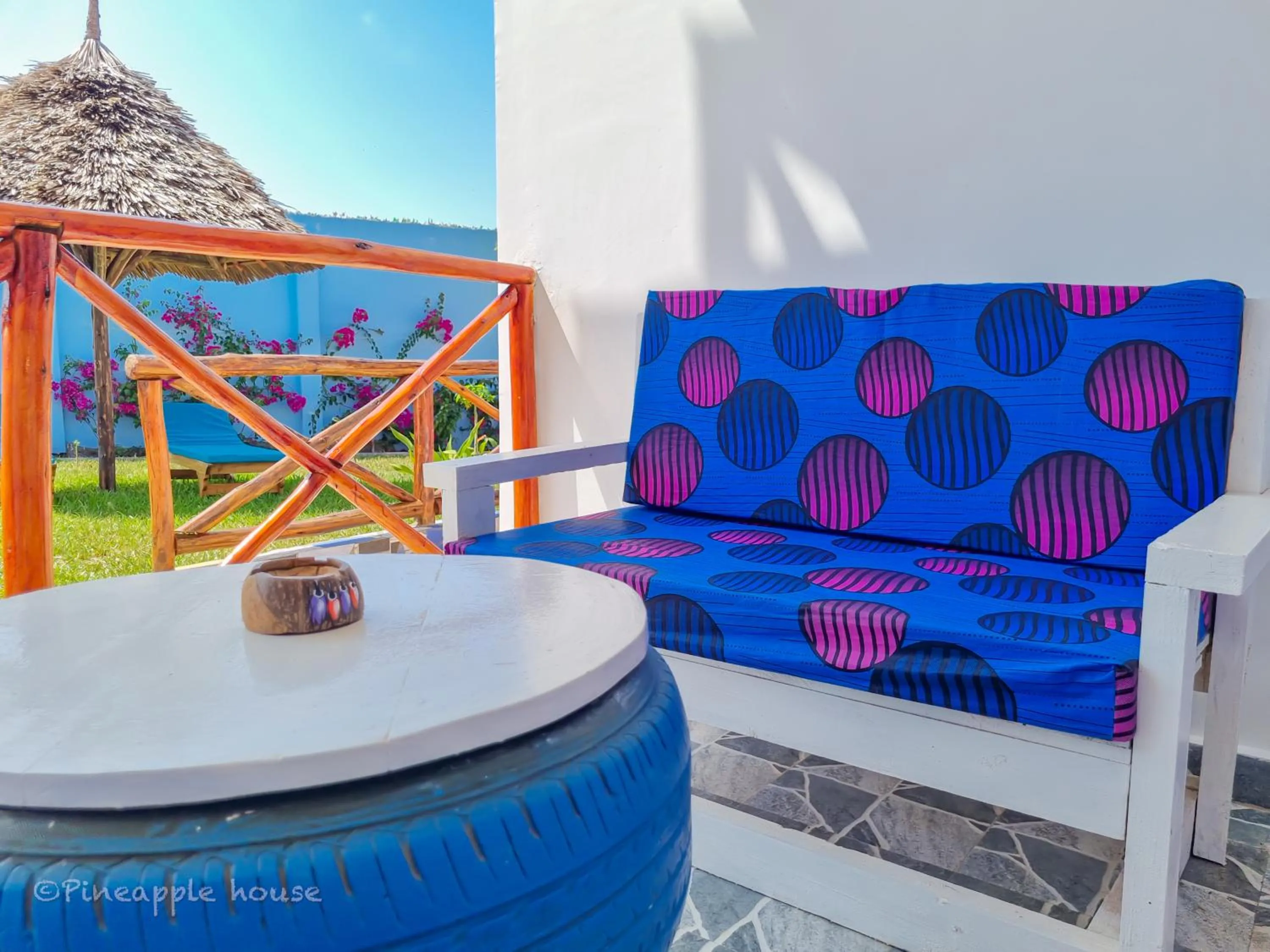 Seating area in Pineapple House