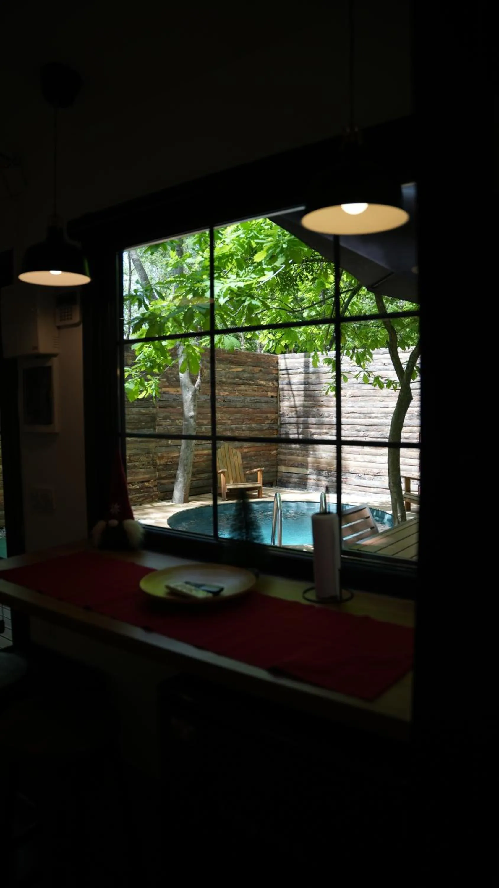 Pool view in Pentalow Cabin