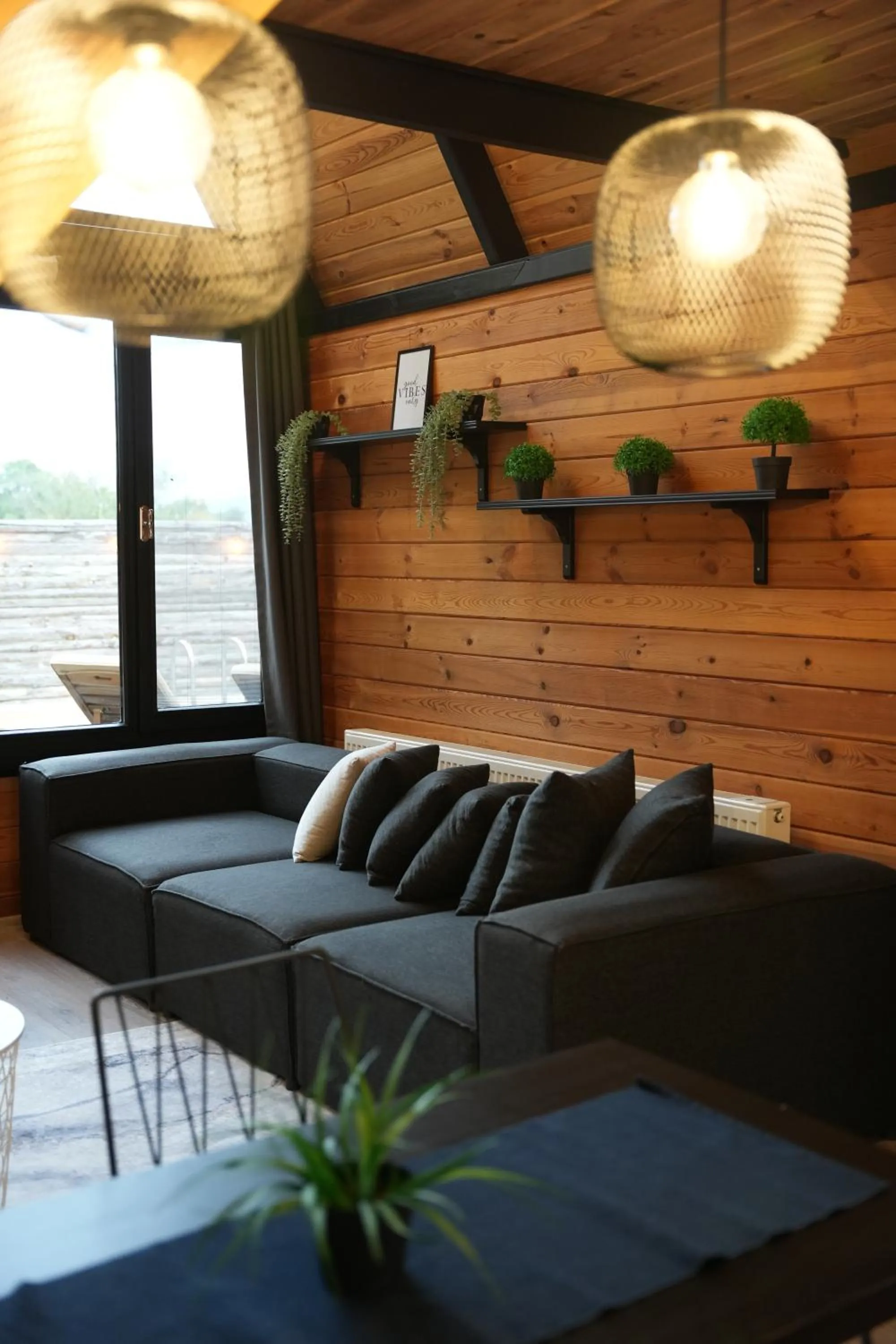 Living room in Pentalow Cabin