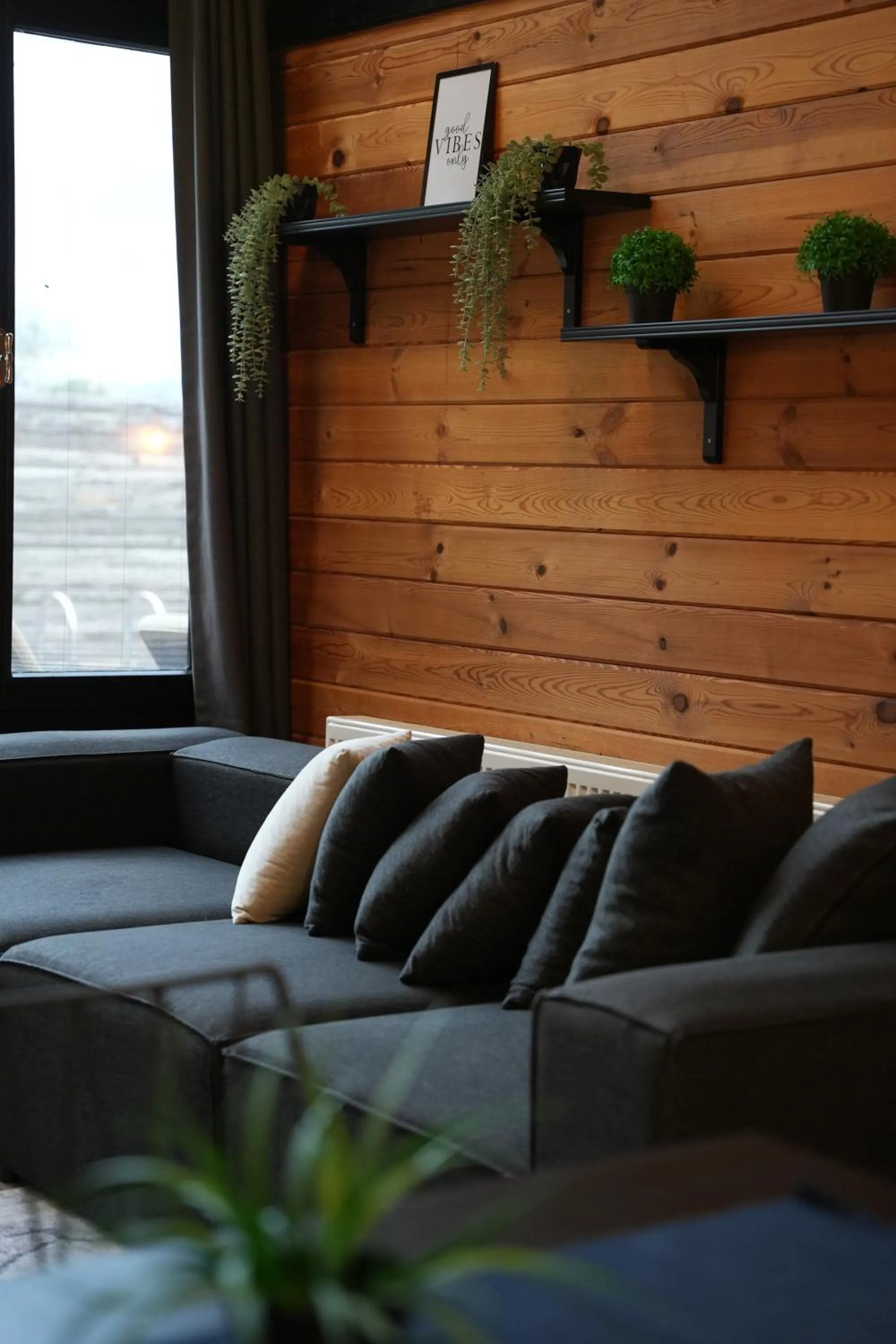 Living room in Pentalow Cabin