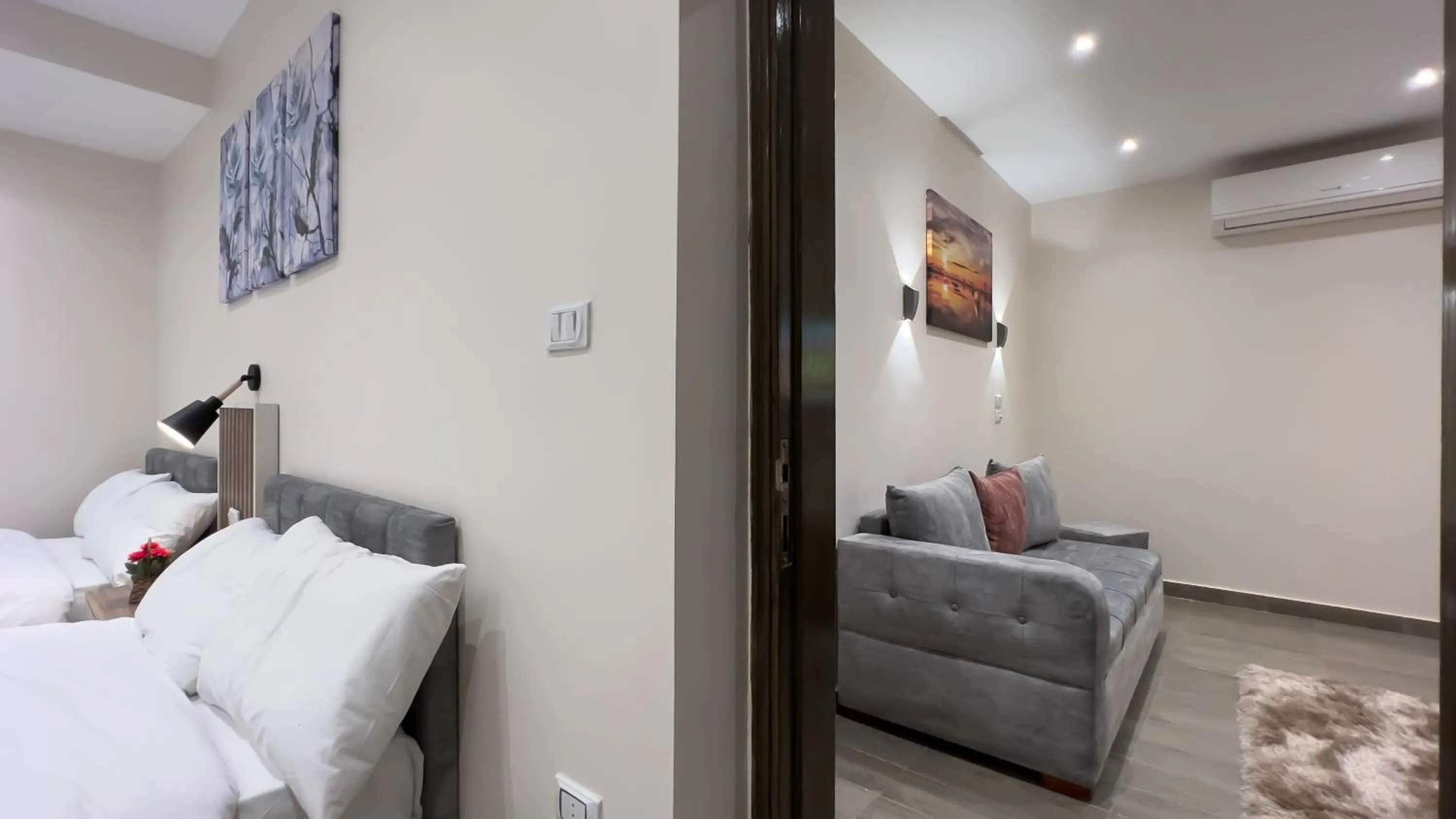 Living room, Bed in STEPS IN Pyramids View