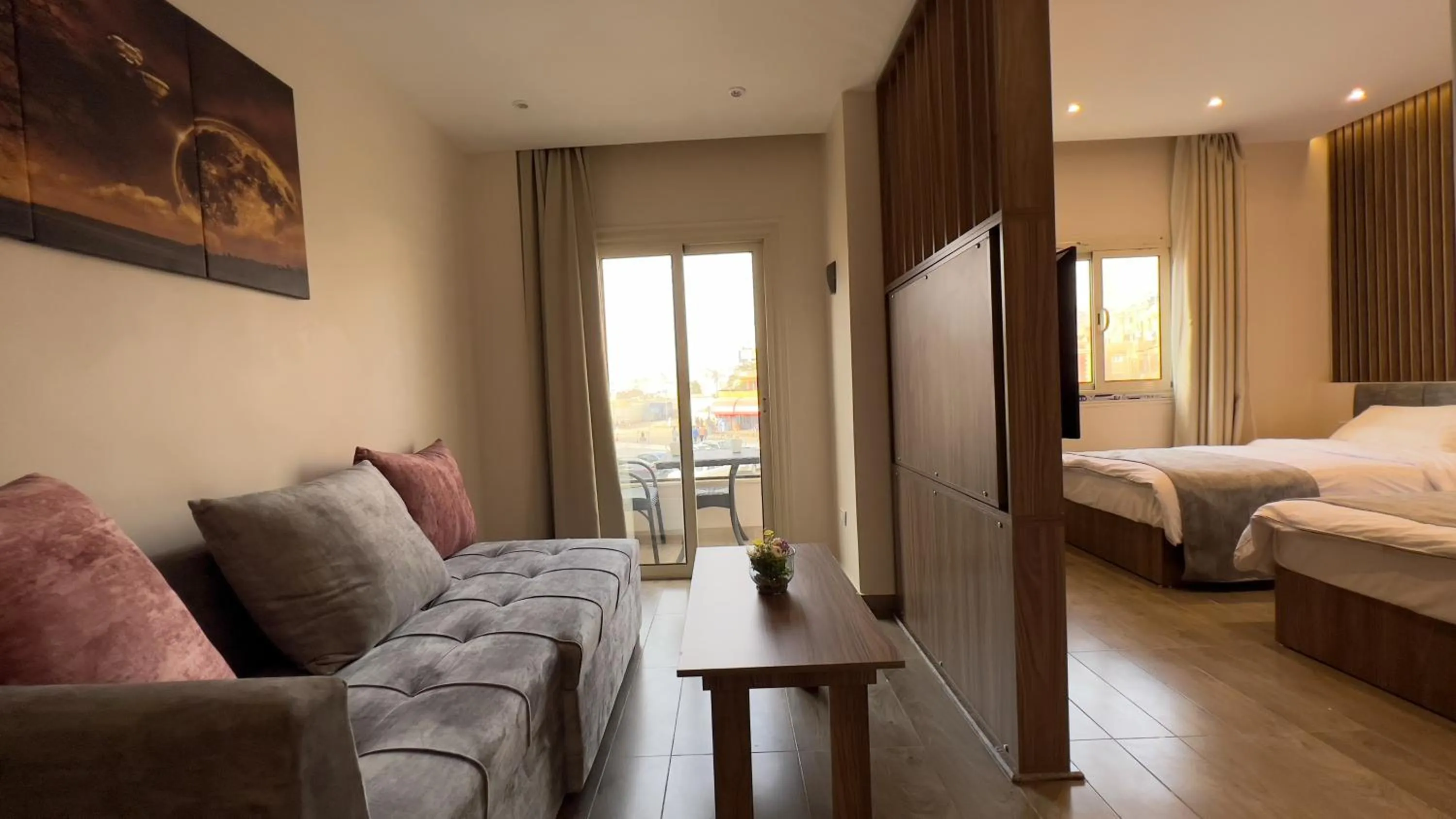 Photo of the whole room, Bed in STEPS IN Pyramids View