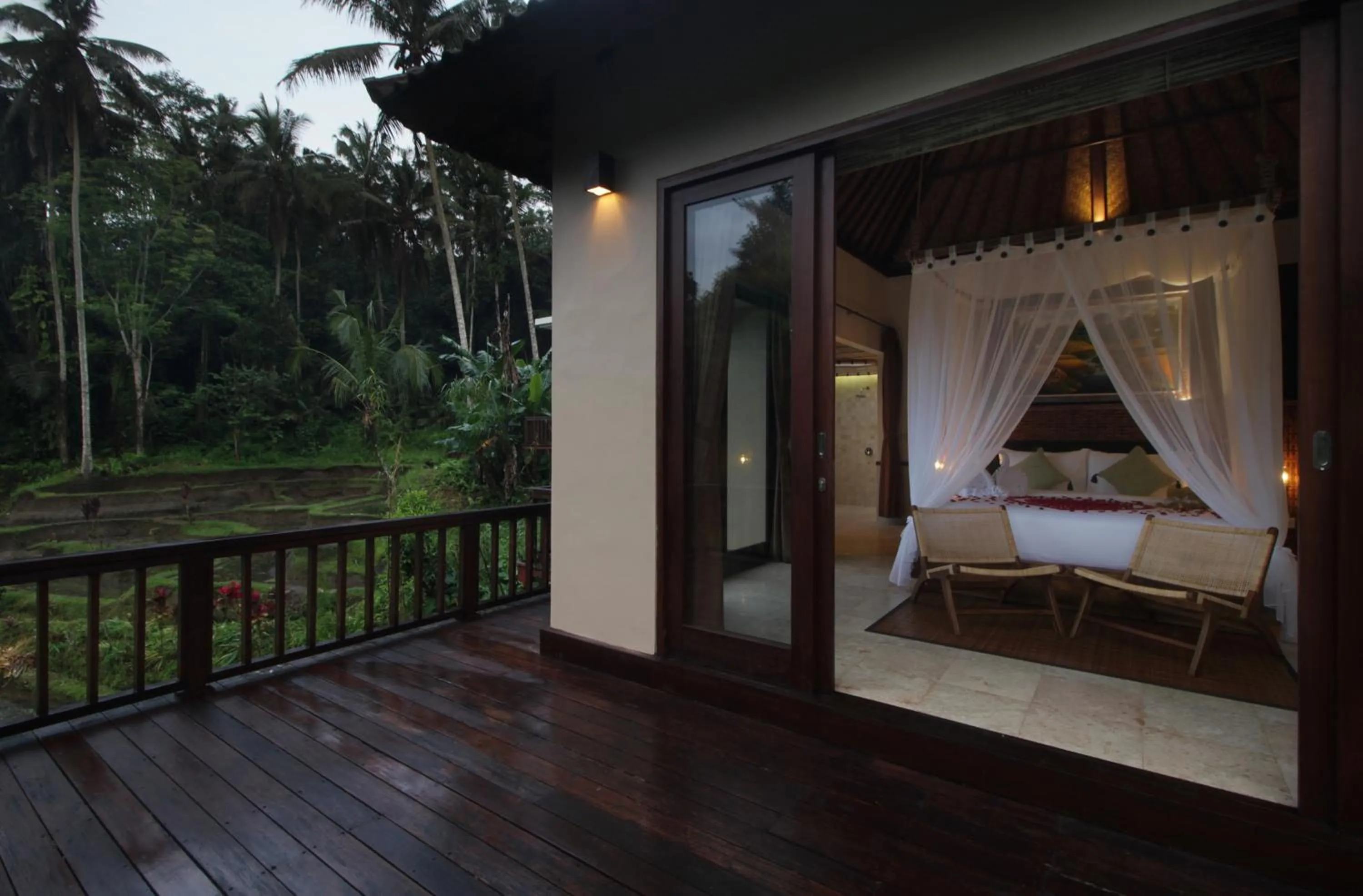View (from property/room), Bed in The Tirta Sari Villas