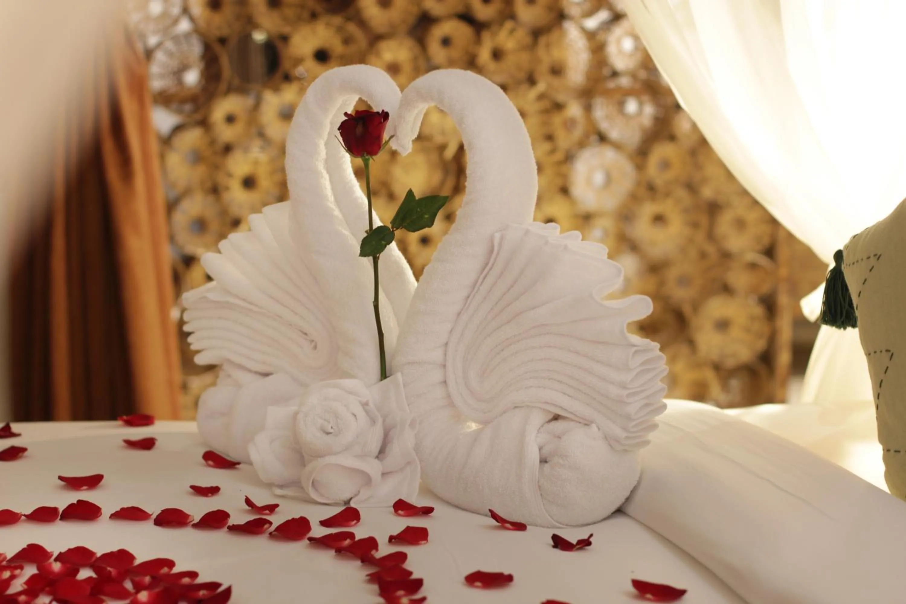 Bed in The Tirta Sari Villas