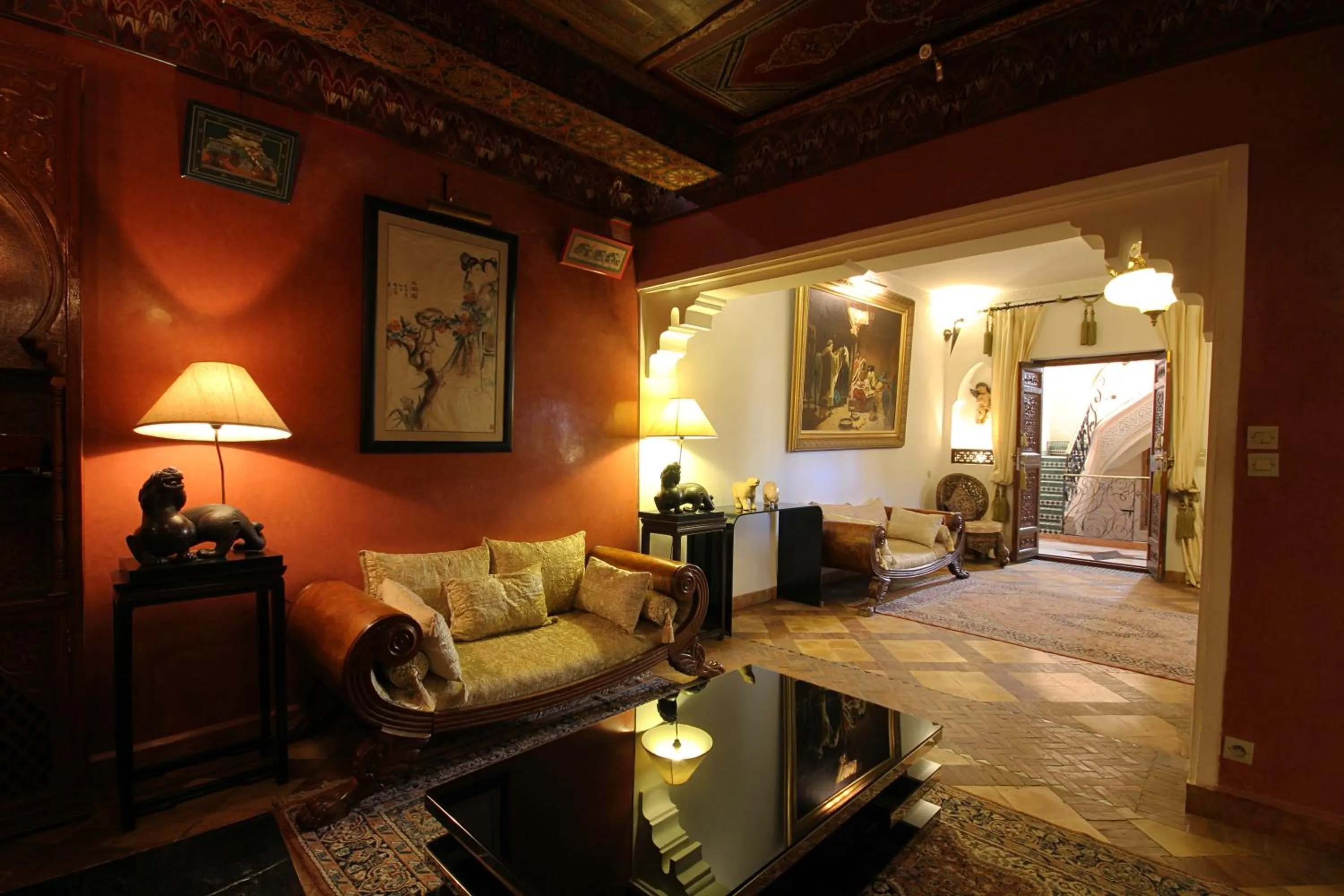 Living room in Riad Esmeralda