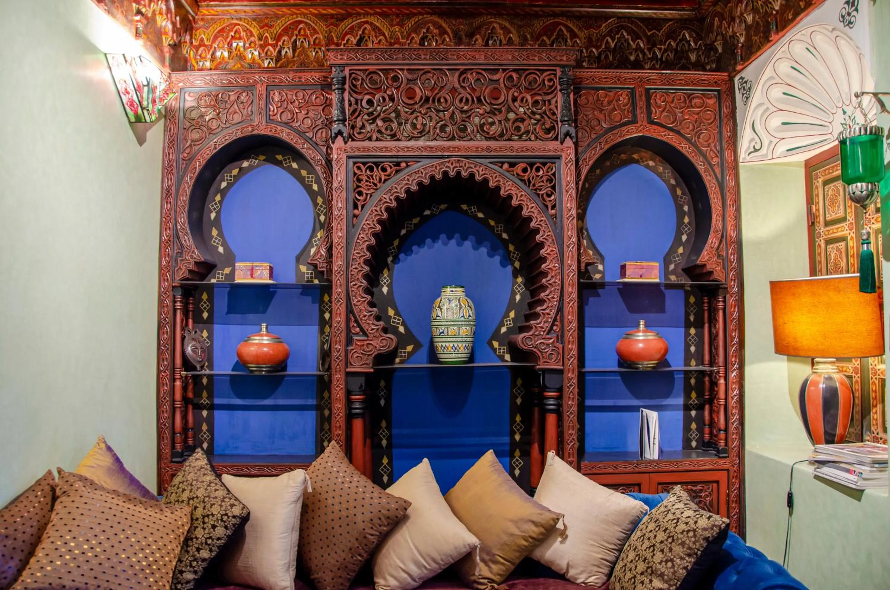 Living room in Riad Esmeralda