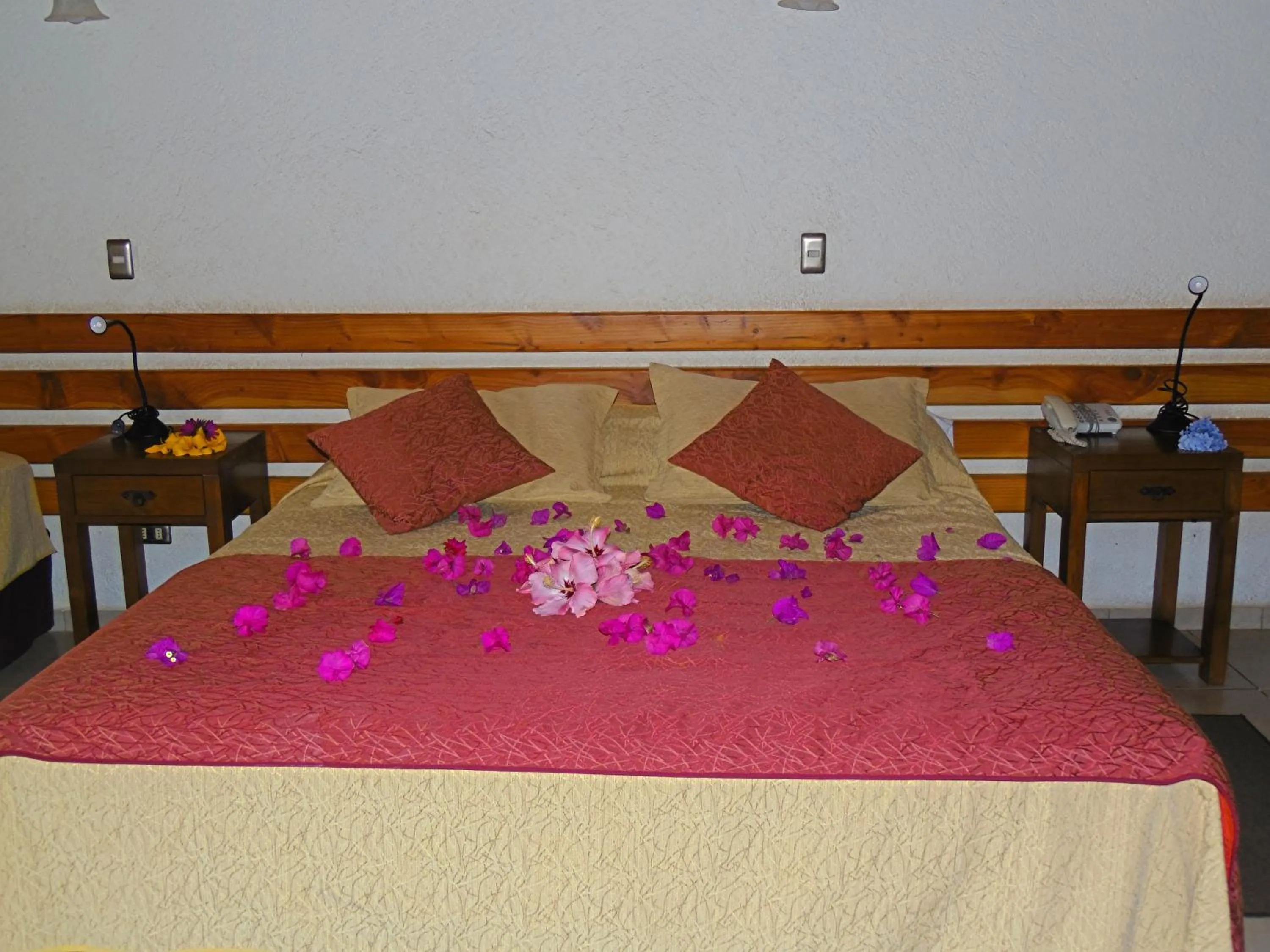 Bed in Hotel Puku Vai