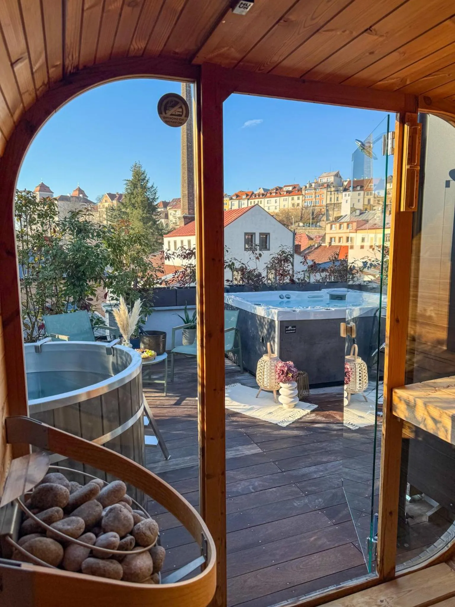 Sauna in Aparthotel Na Klenici