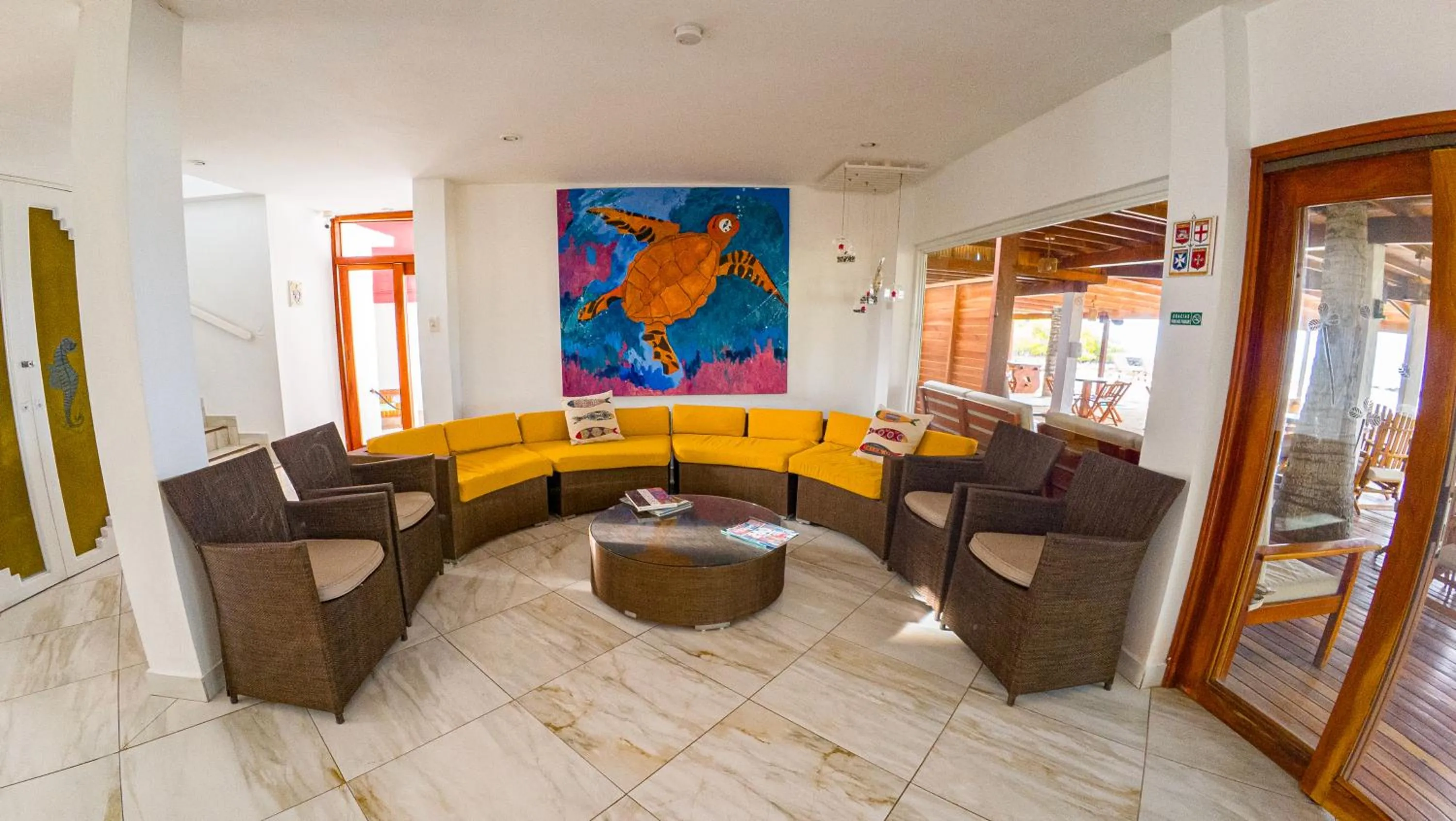 Lobby or reception in La Casa de Marita