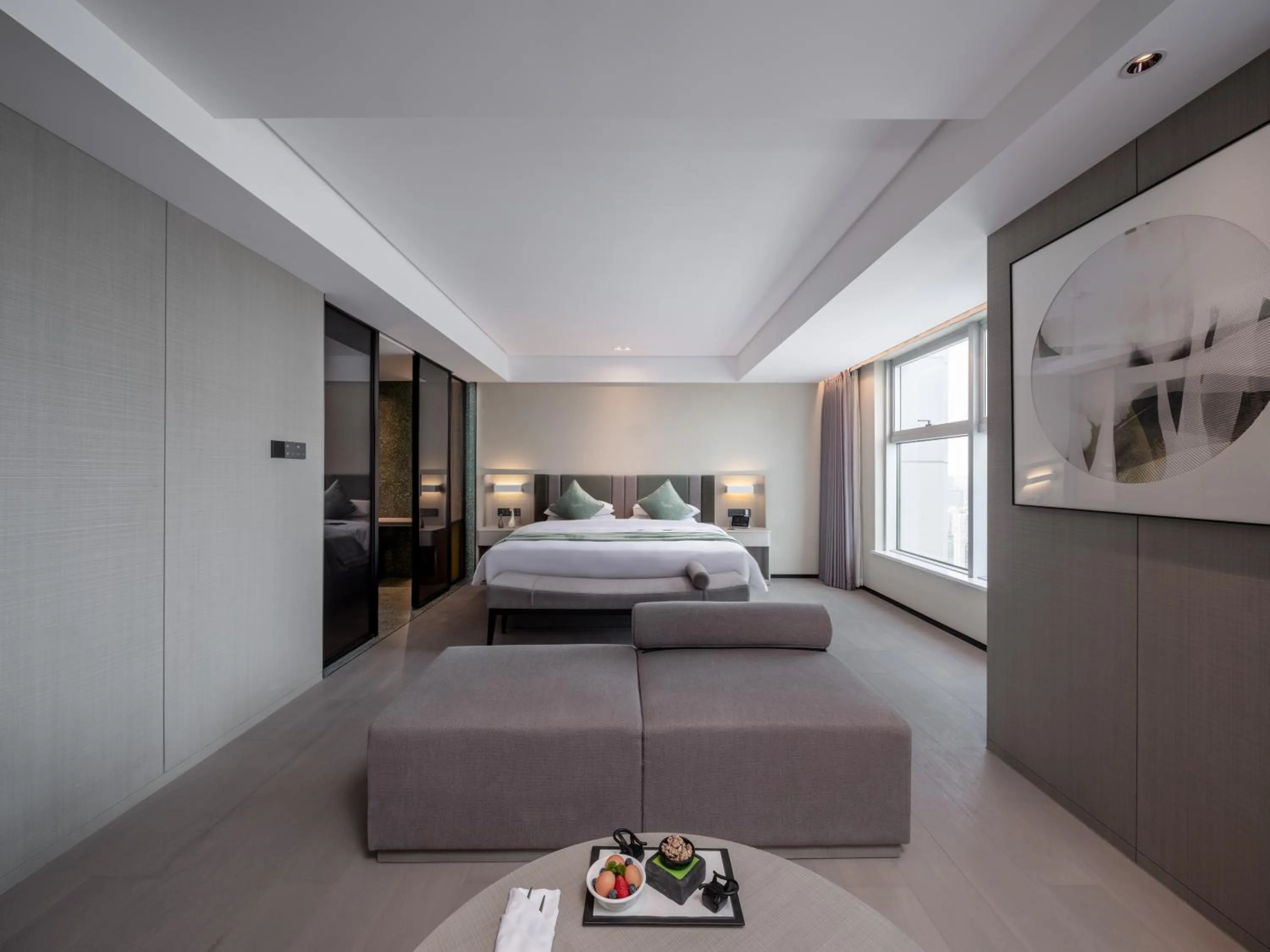 Bed in Pagoda Hotel Chengdu Taikoo Li