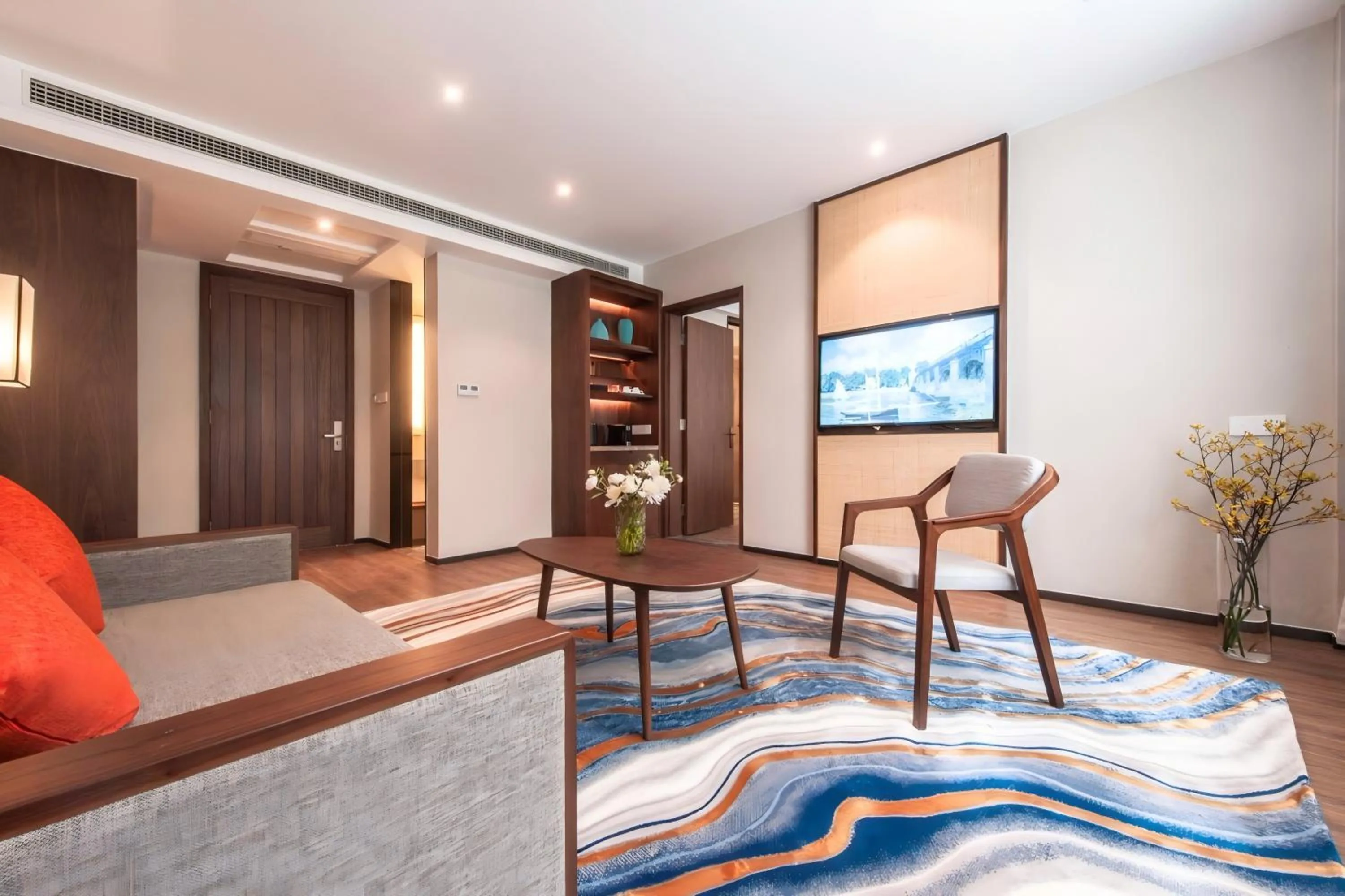 Living room in SSAW Boutique Hotel Shanghai Huangpu River