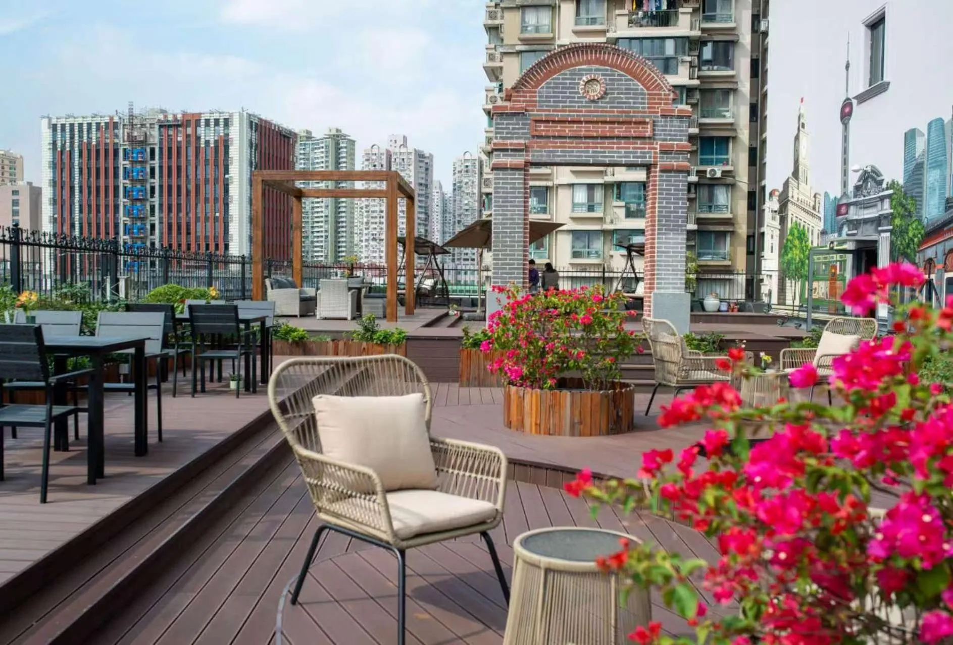 Balcony/Terrace in SSAW Boutique Hotel Shanghai Huangpu River