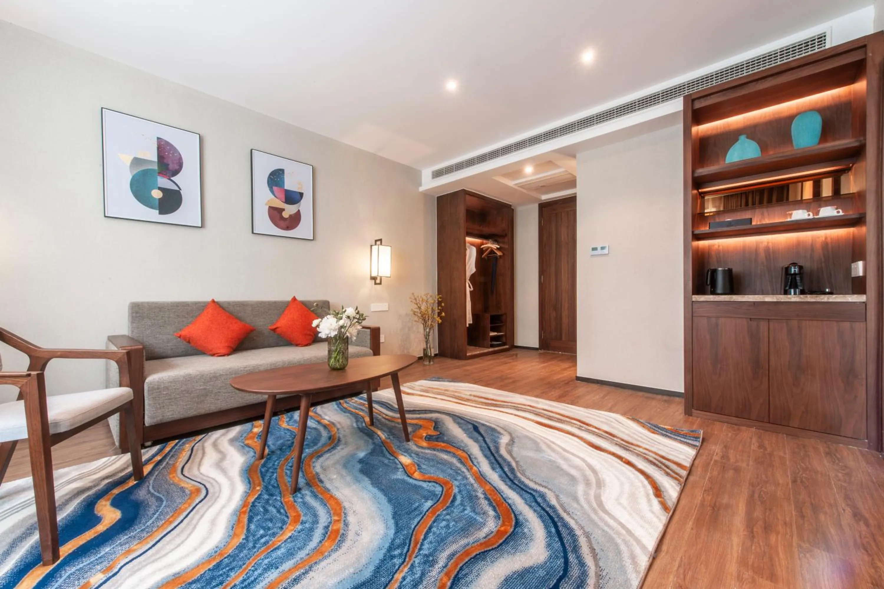 Living room in SSAW Boutique Hotel Shanghai Huangpu River