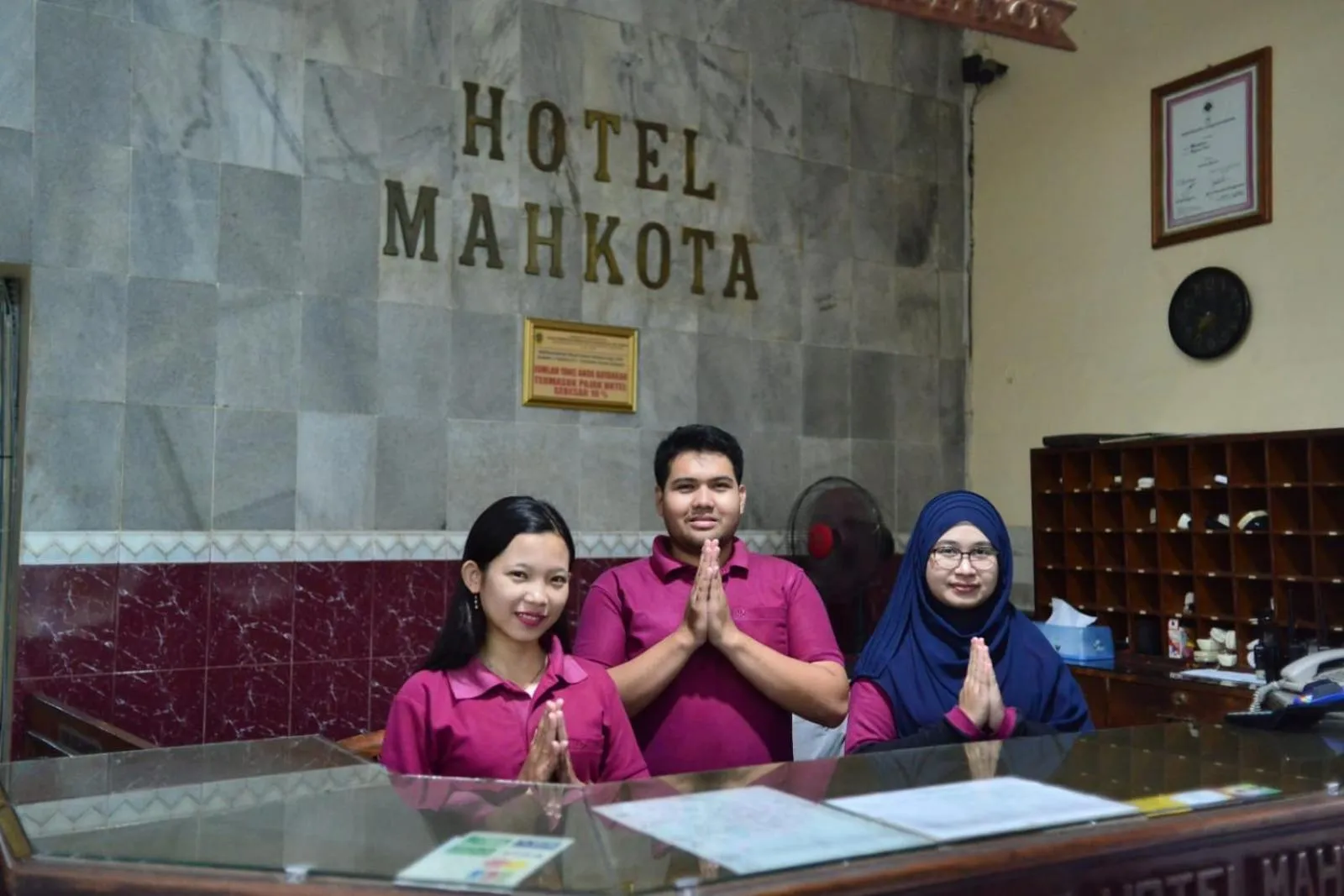 Lobby or reception in Hotel Mahkota