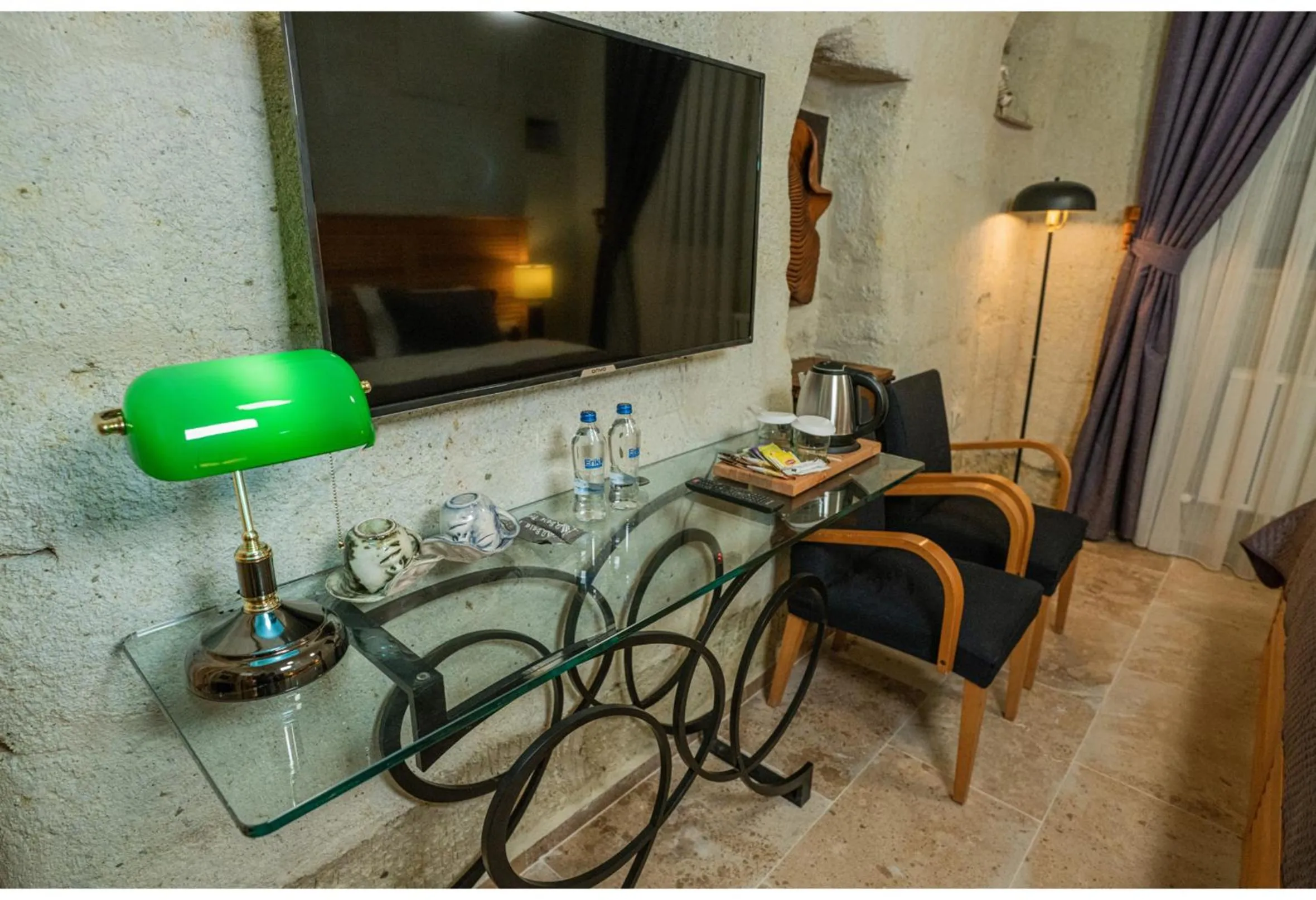 Living room in Bala Cave House