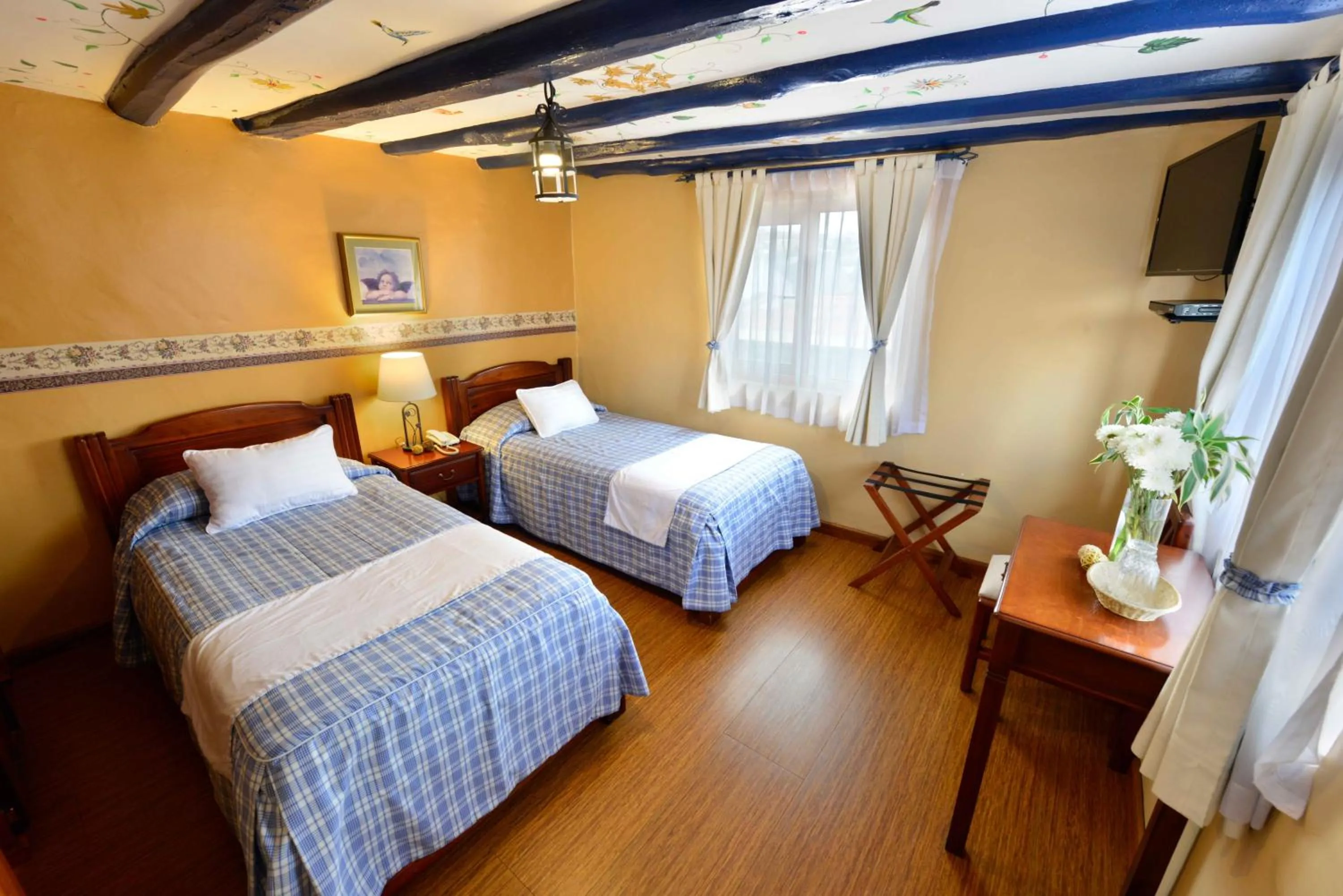 Decorative detail, Bed in Hotel Posada del Angel