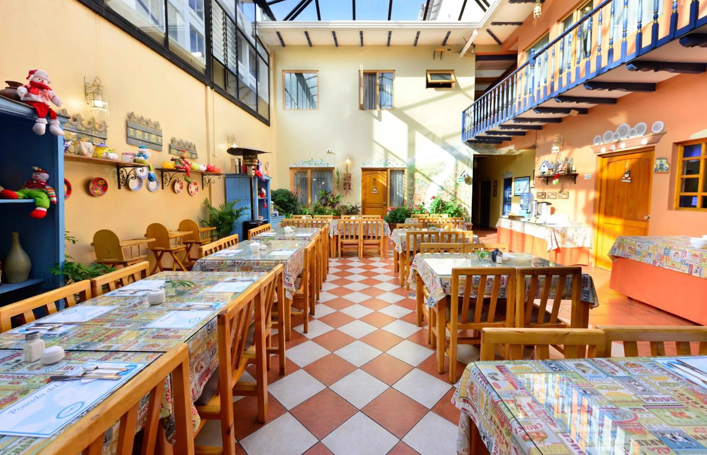 Inner courtyard view in Hotel Posada del Angel