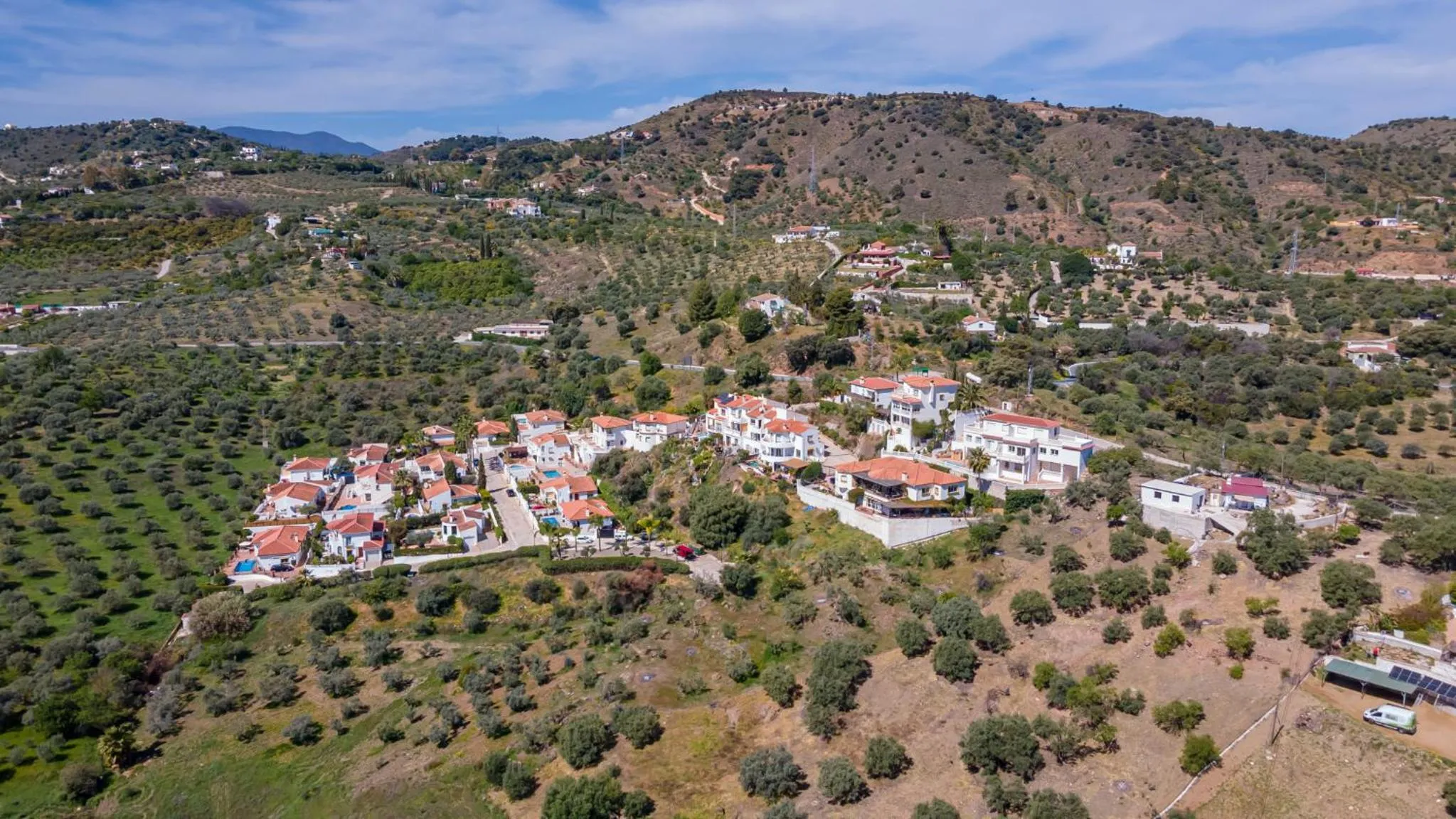 Bird's eye view in Monda Heights close to Marbella