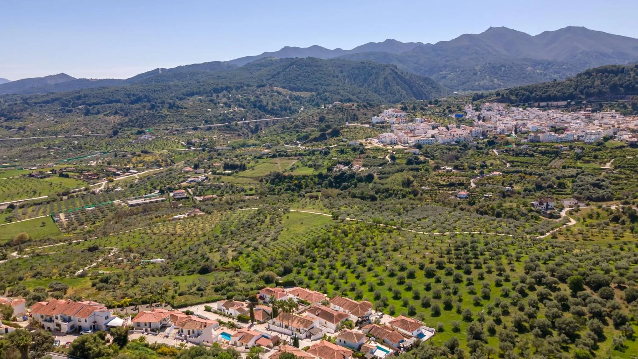 Bird's eye view in Monda Heights close to Marbella