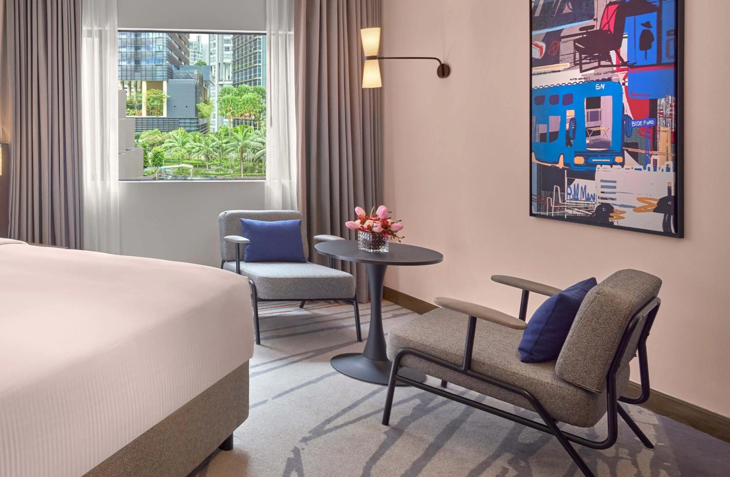 Bathroom, Bed in Pullman Singapore Orchard