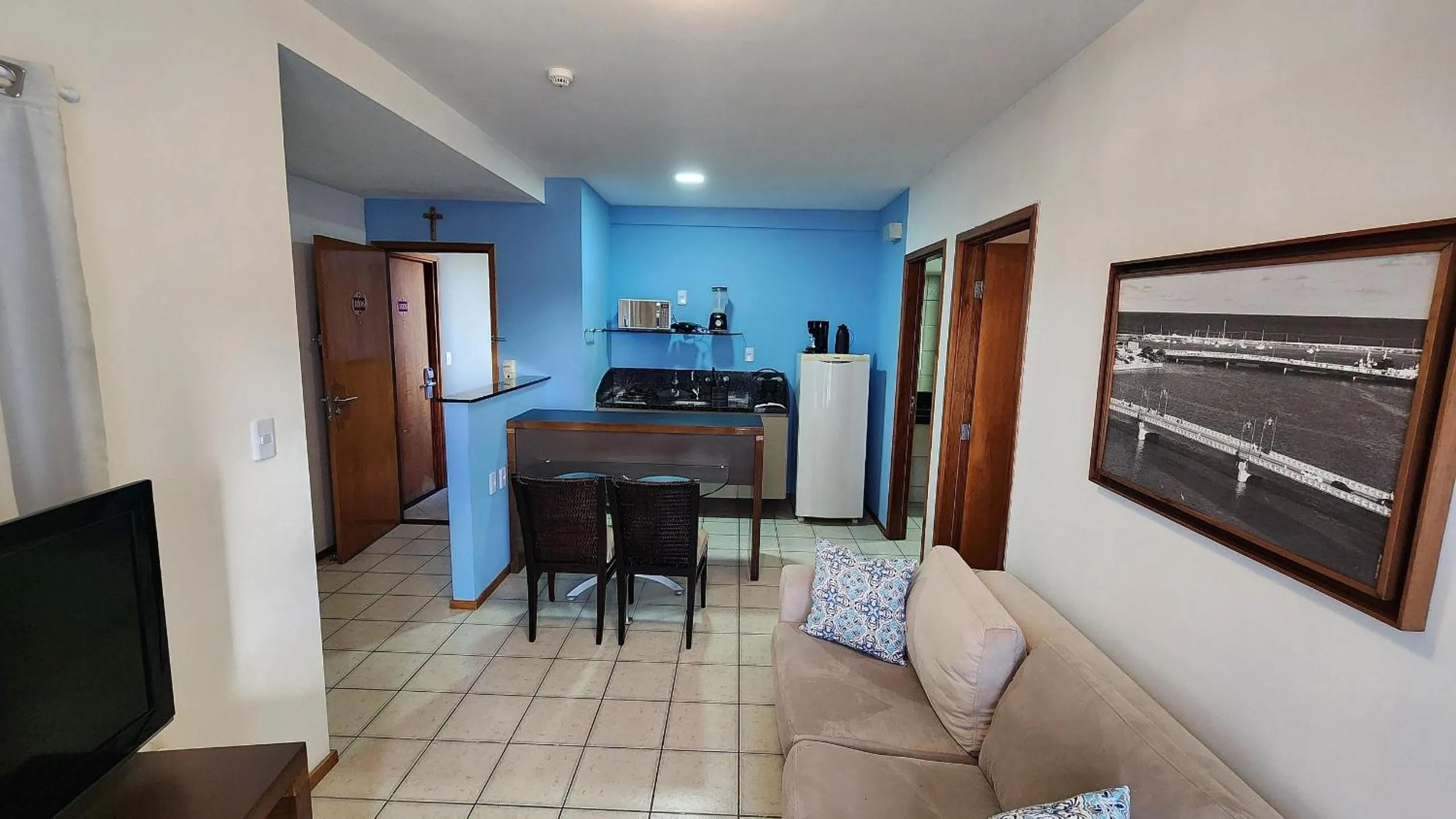 Kitchen or kitchenette in Flat no Condomínio Metrópolis - Ilha do Leite