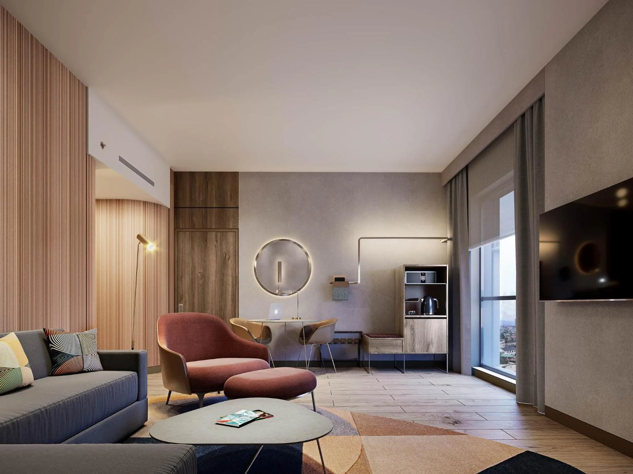 Seating area in Novotel Kinshasa La Gombe