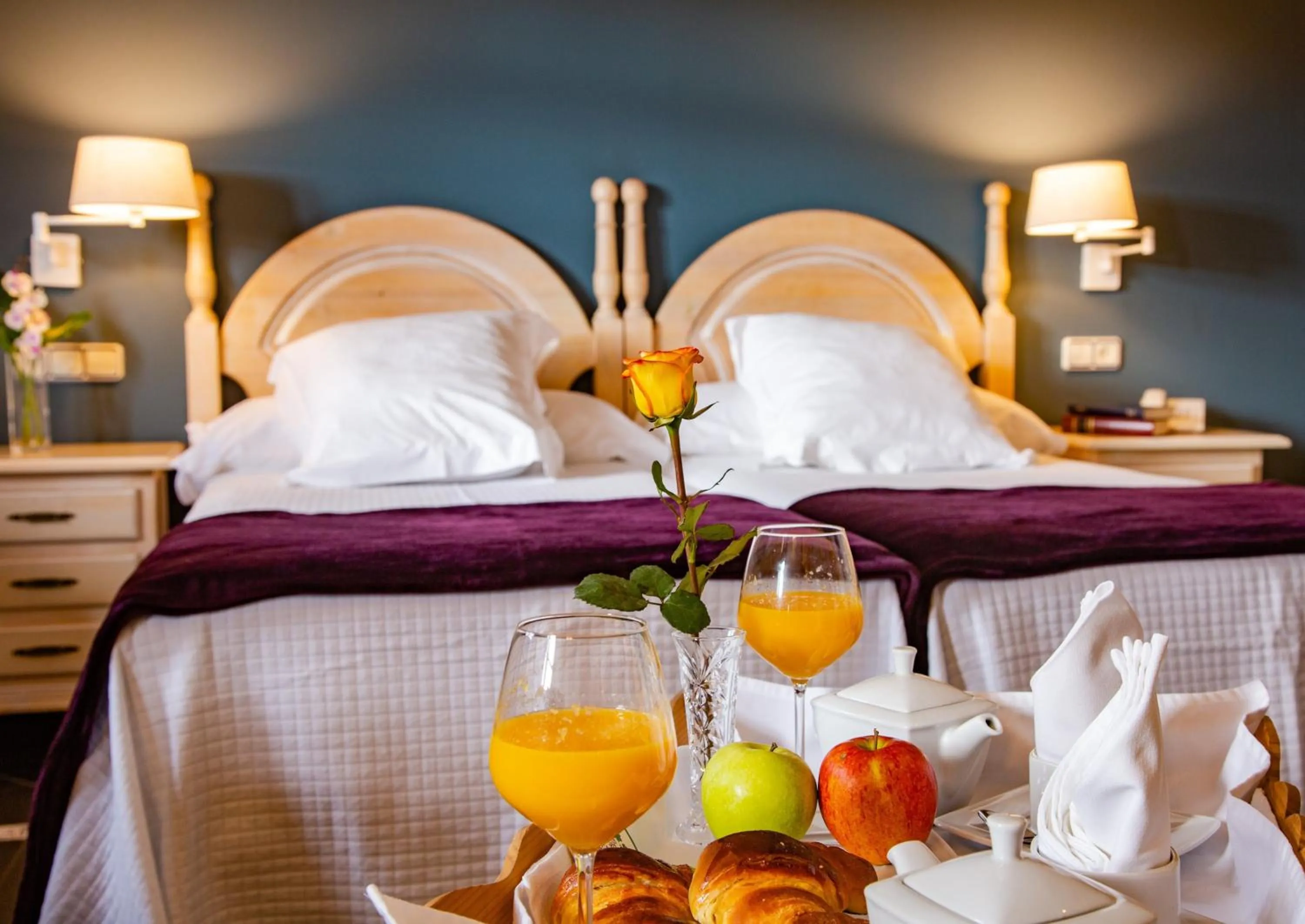 Bed in Hotel Palacio De La Viñona