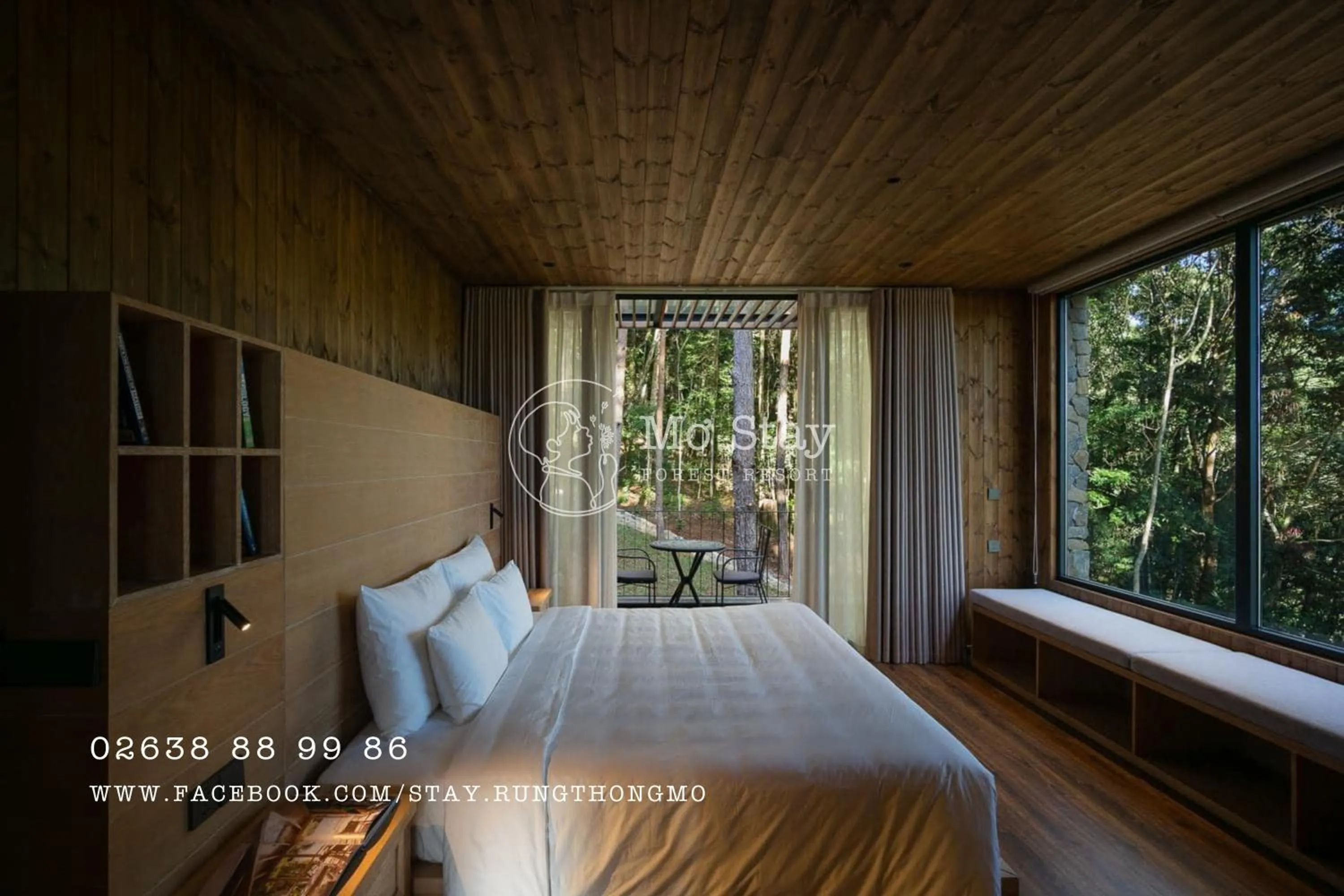 Balcony/Terrace, Bed in Mơ Stay - Forest Resort