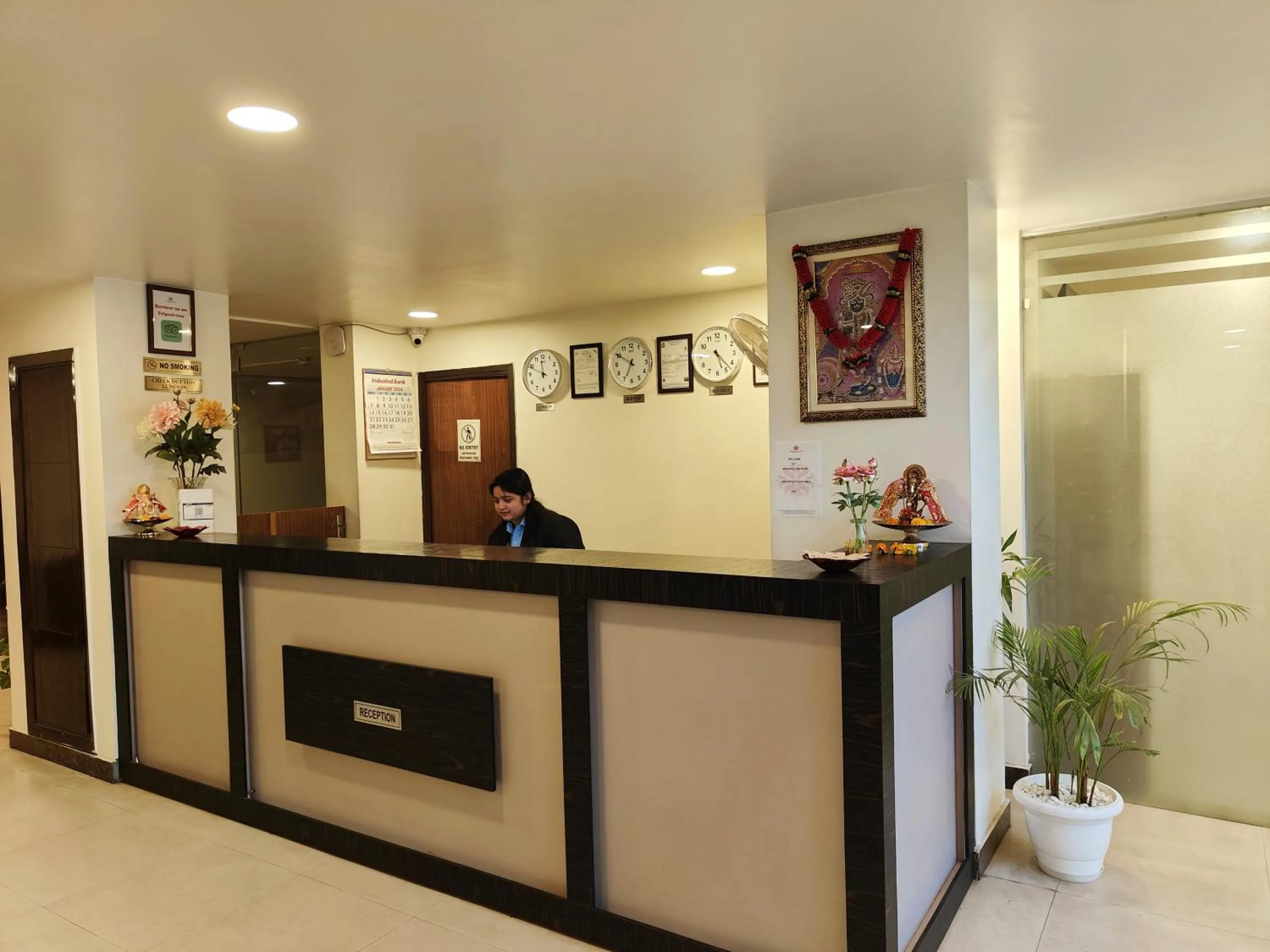 Lobby or reception in Rosemallow Hotel New Delhi