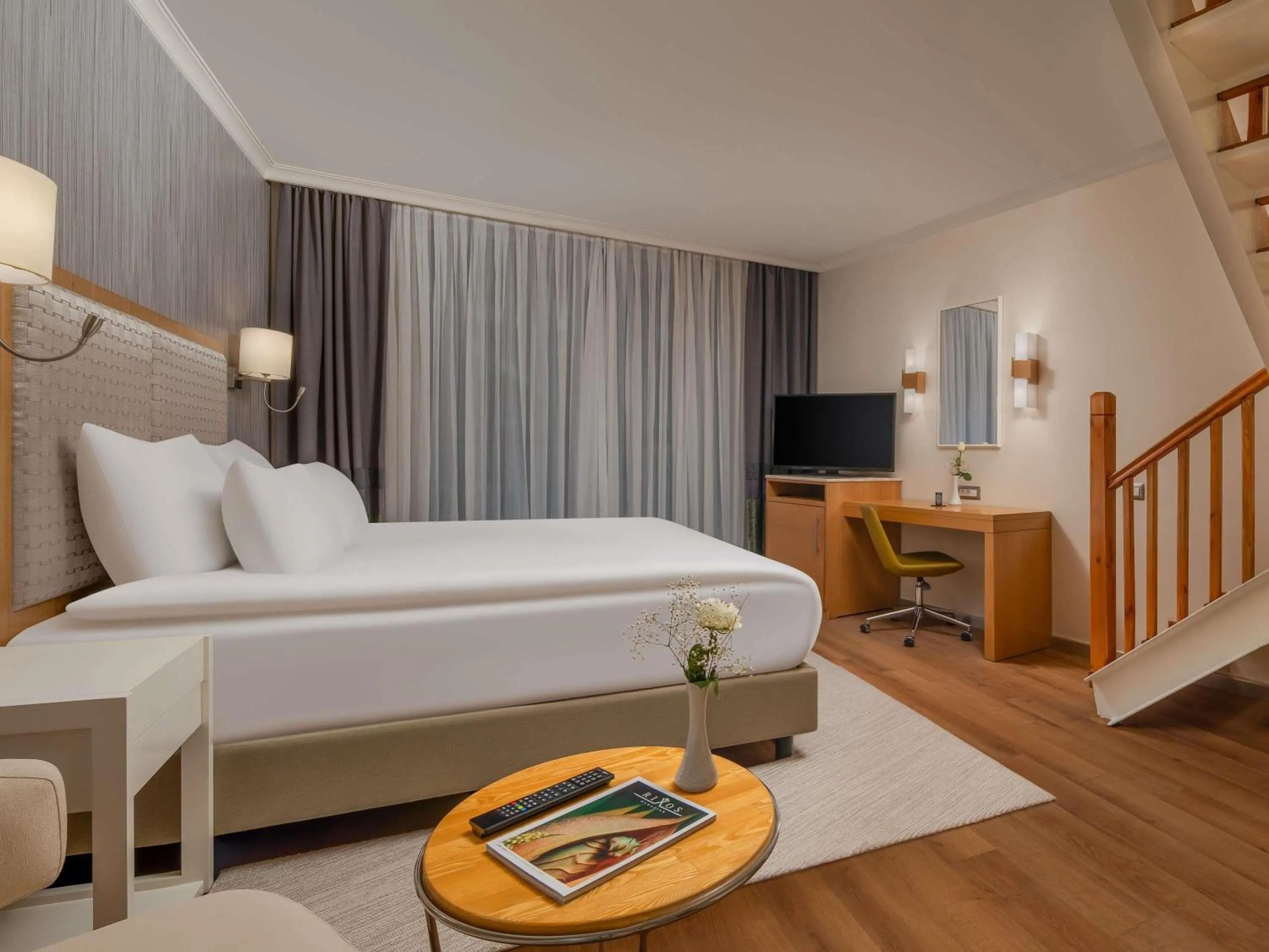 Bedroom, Bed in Rixos Park Belek - The Land Of Legends Access