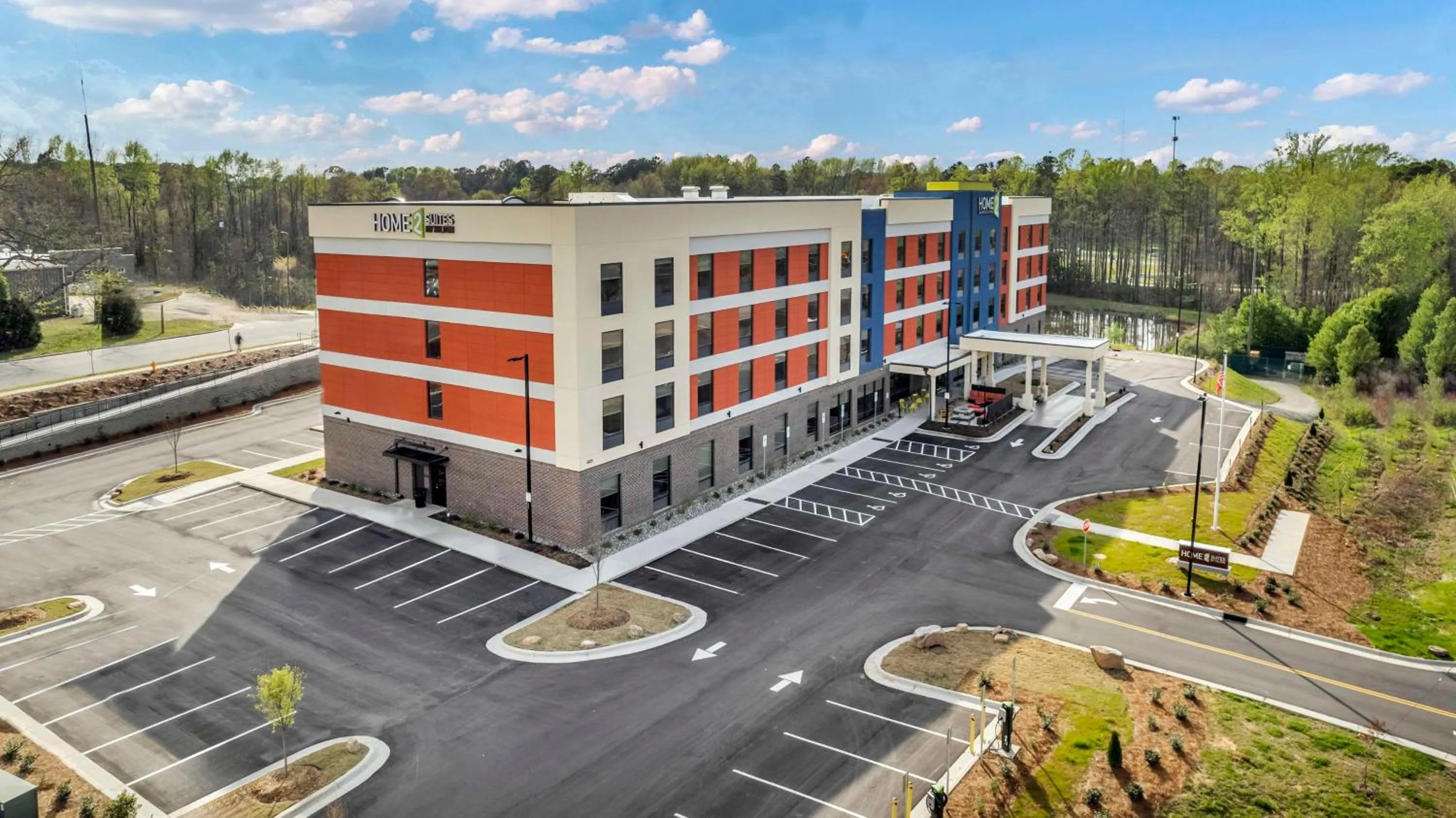 Property building in Home2 Suites by Hilton Raleigh West Lenovo Center