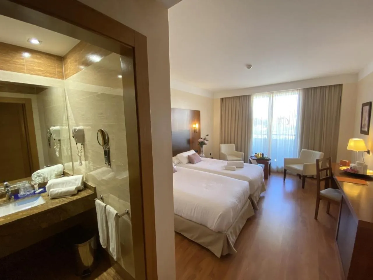 Decorative detail, Bed in Hotel Montera Plaza