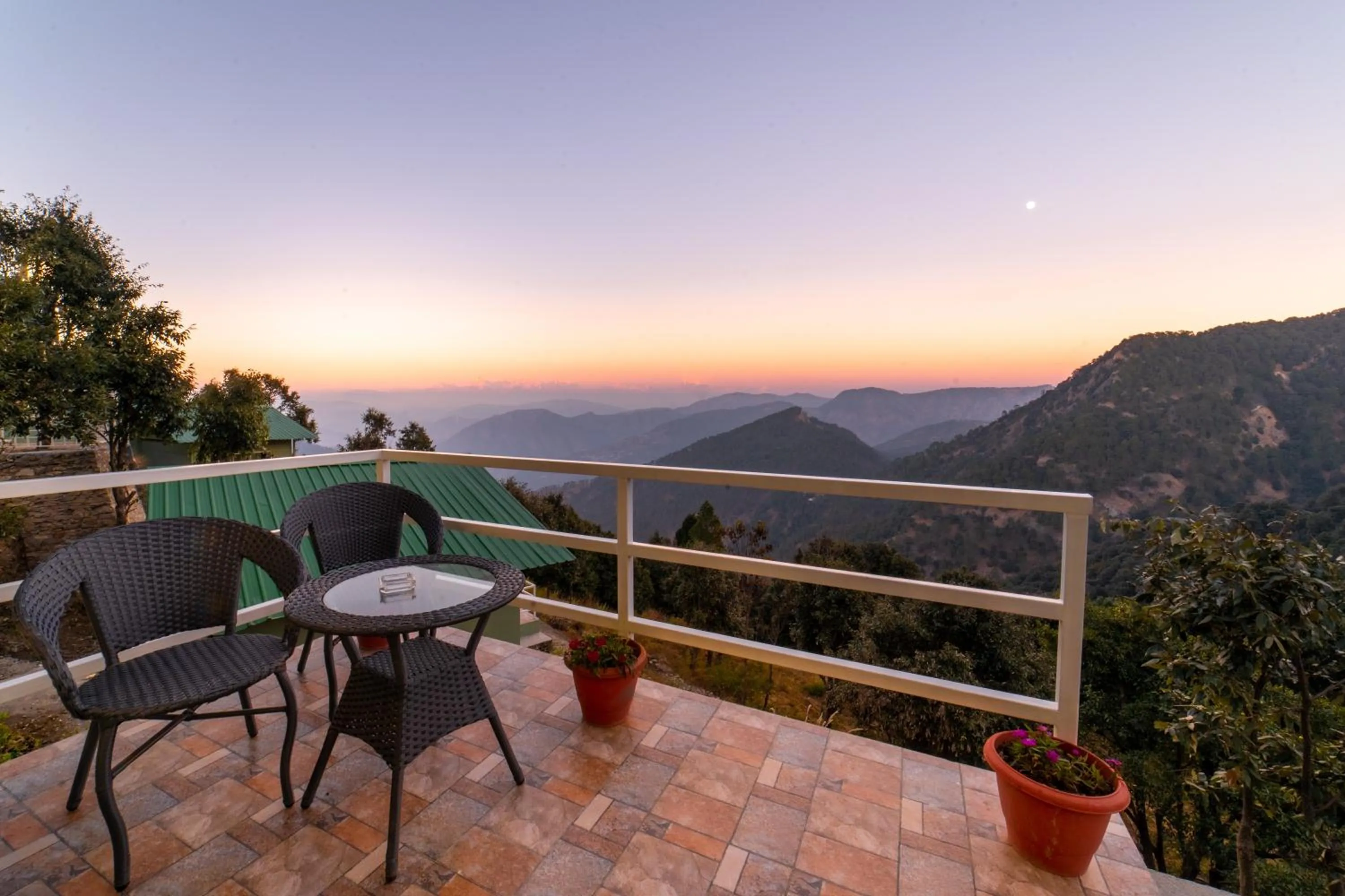 Patio in Zostel Plus Nainital, Naina Range