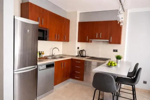 Kitchen or kitchenette in Apartamentos Abril