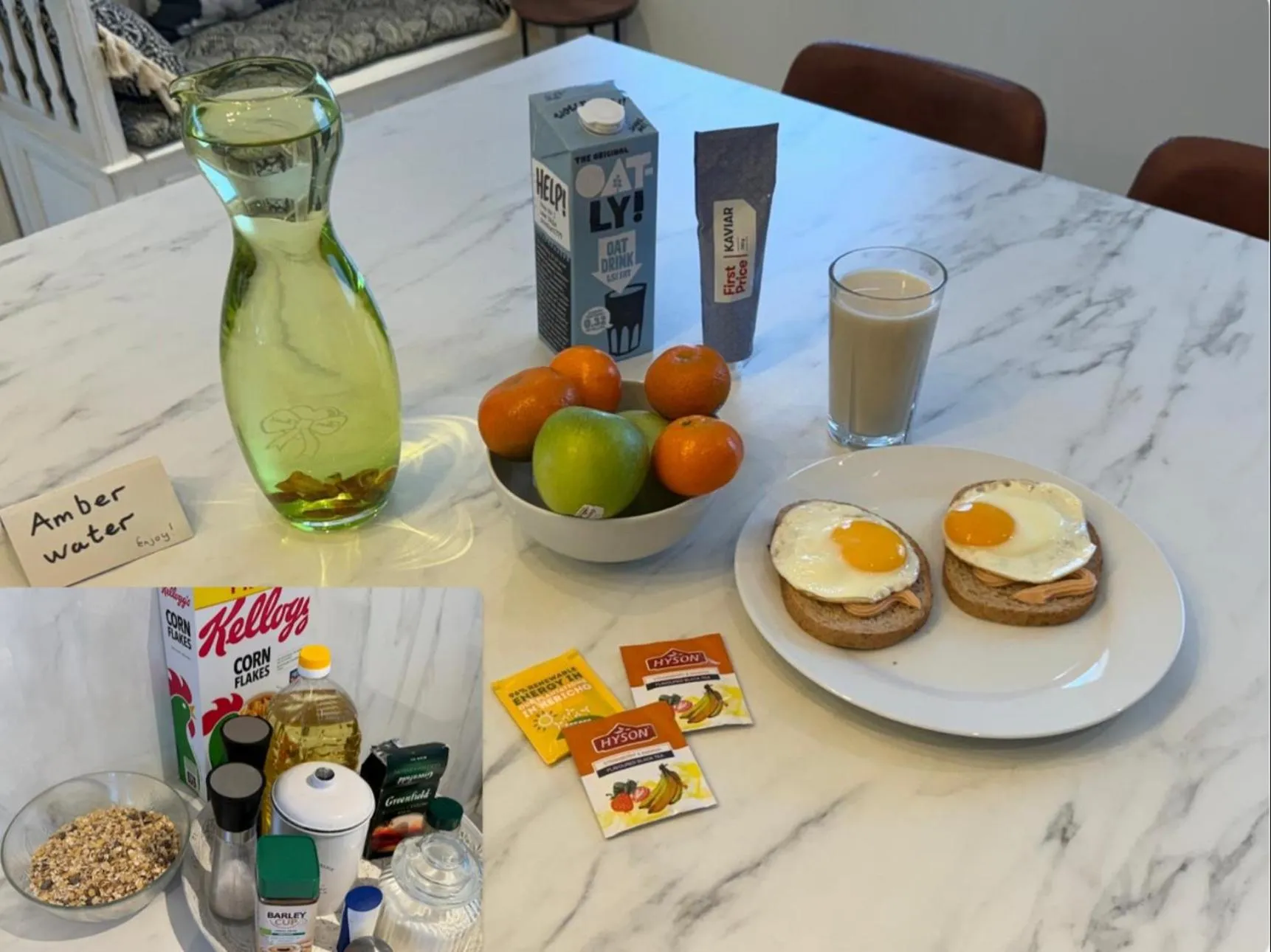 Food and drinks in Just Like Home Bed & Spa Porsgrunn