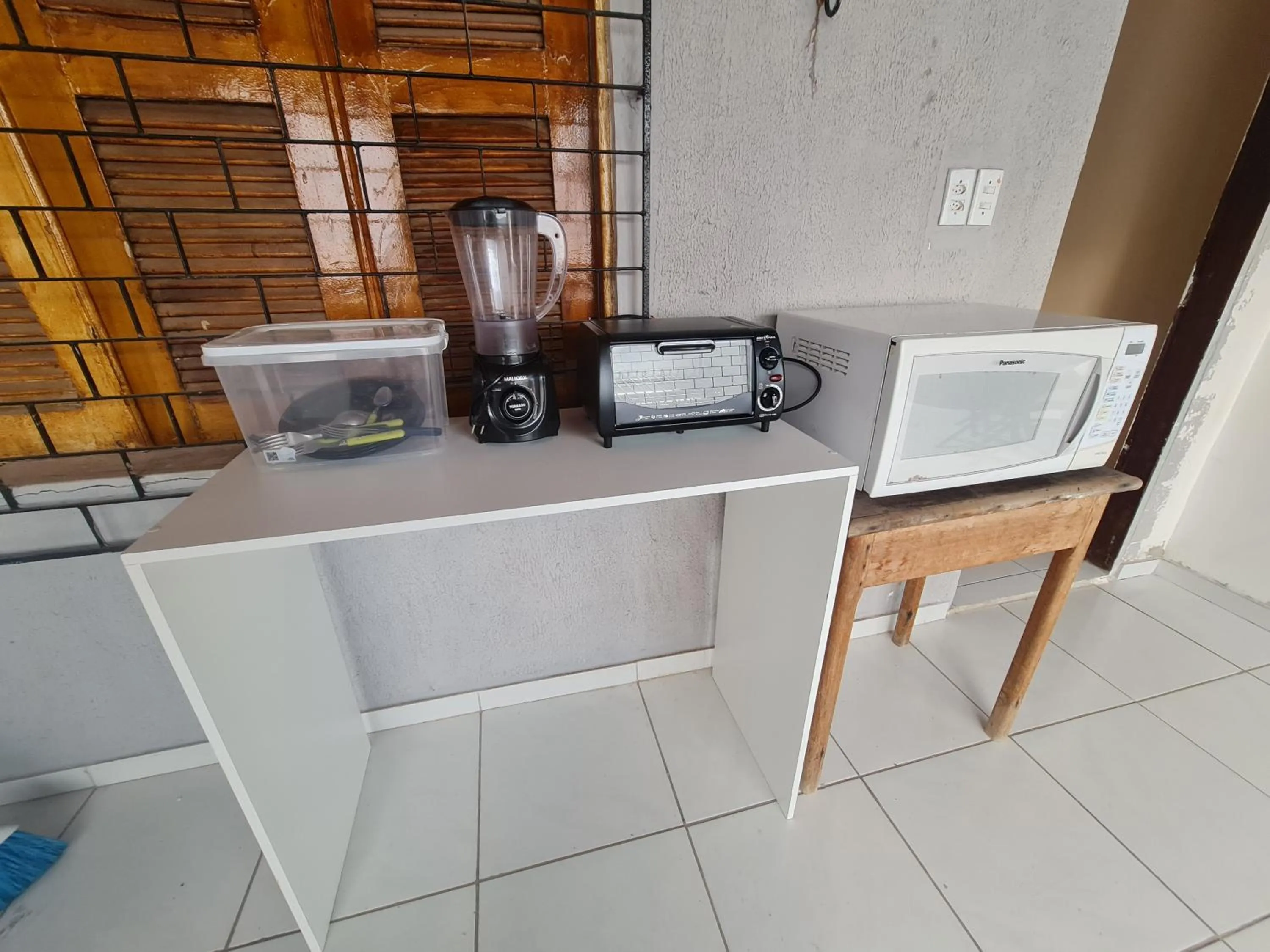 Kitchen or kitchenette in Pousada Meireles Praia