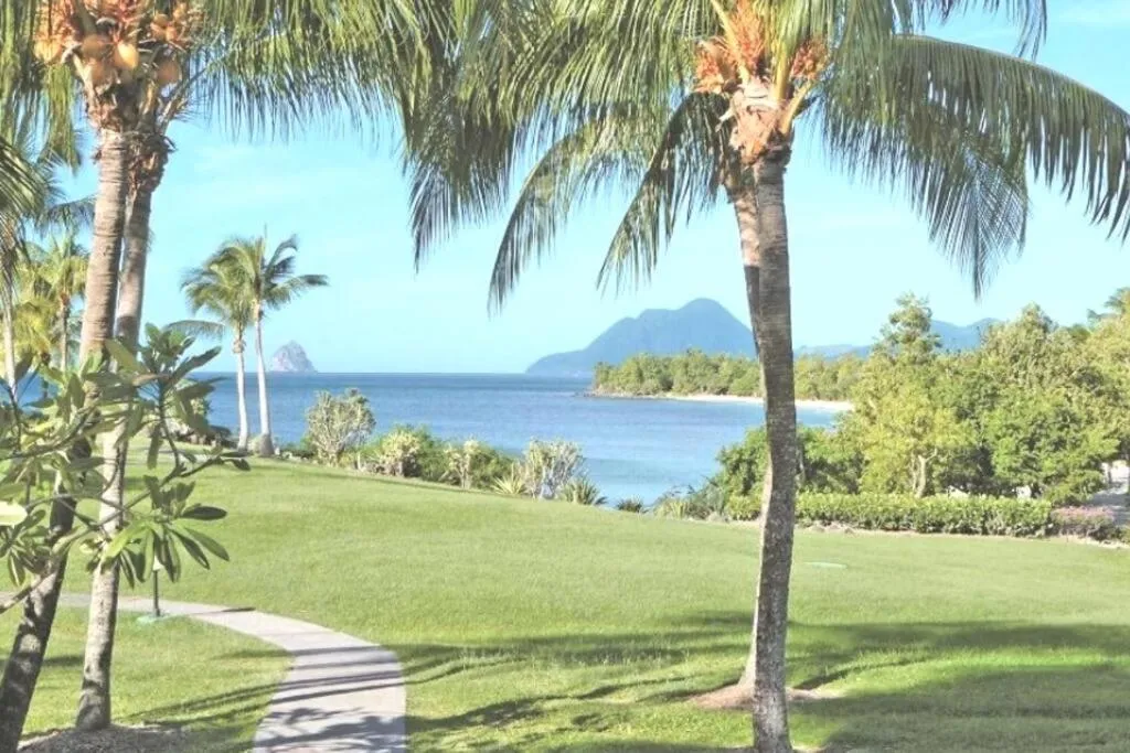 Garden in Studio Tropical avec vue mer dans une résidence hôtelière
