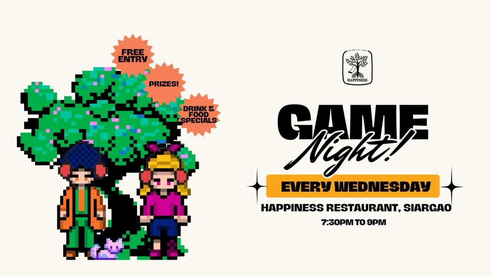 Restaurant/places to eat in Happiness Hostel Siargao