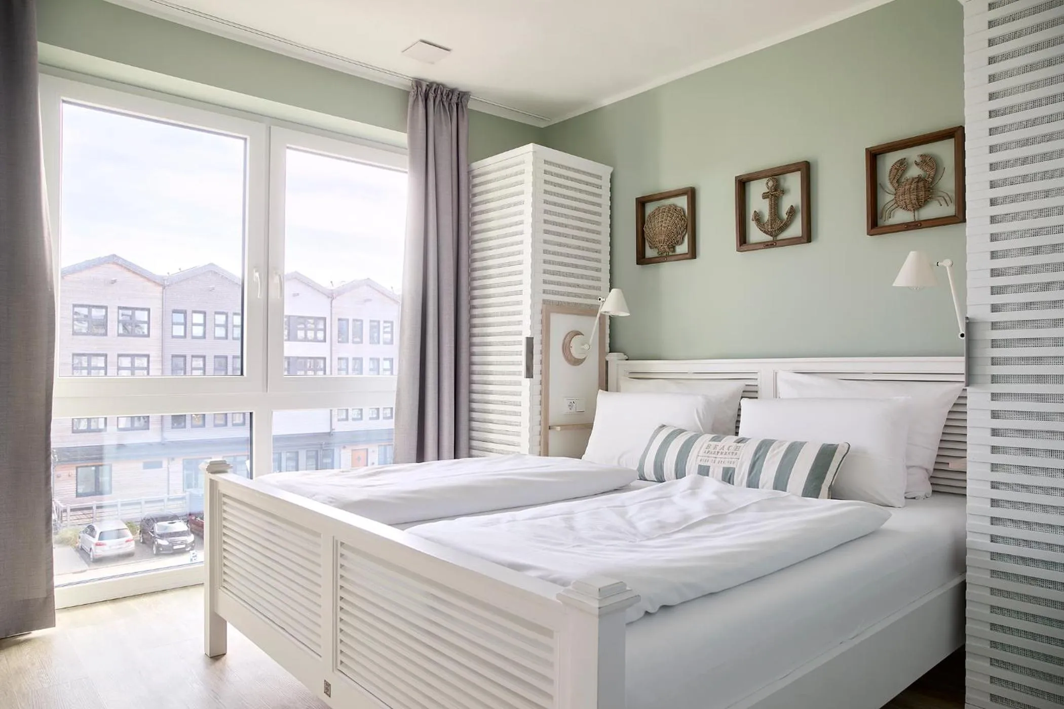 Bedroom, Bed in Beach Apartments Büsum