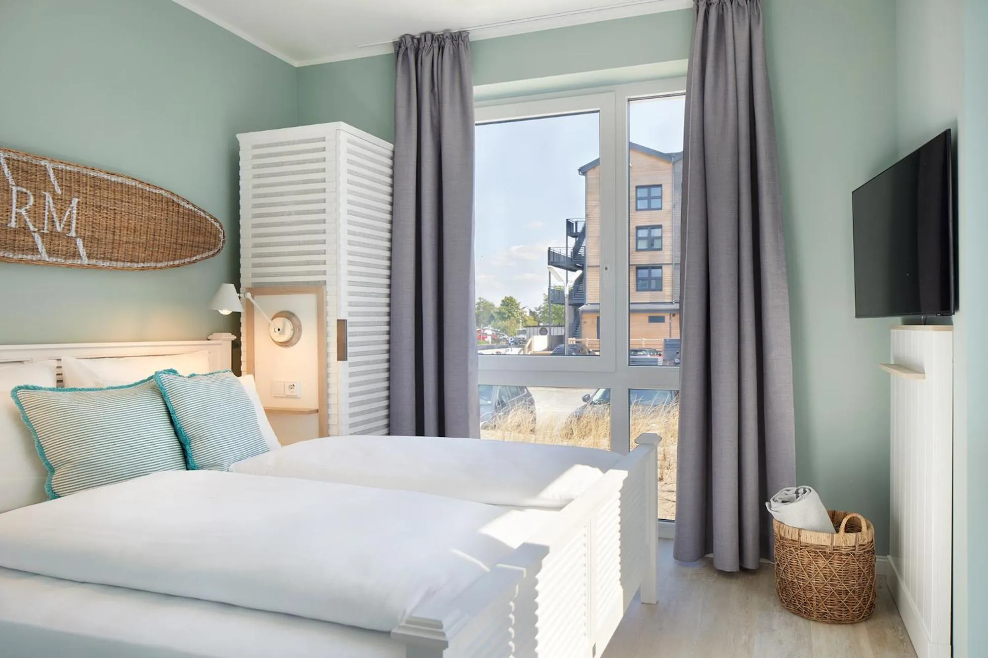 Bedroom, Bed in Beach Apartments Büsum