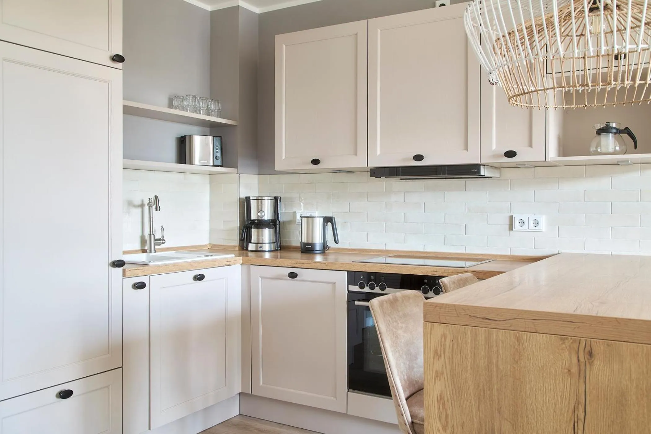 Kitchen or kitchenette in Beach Apartments Büsum