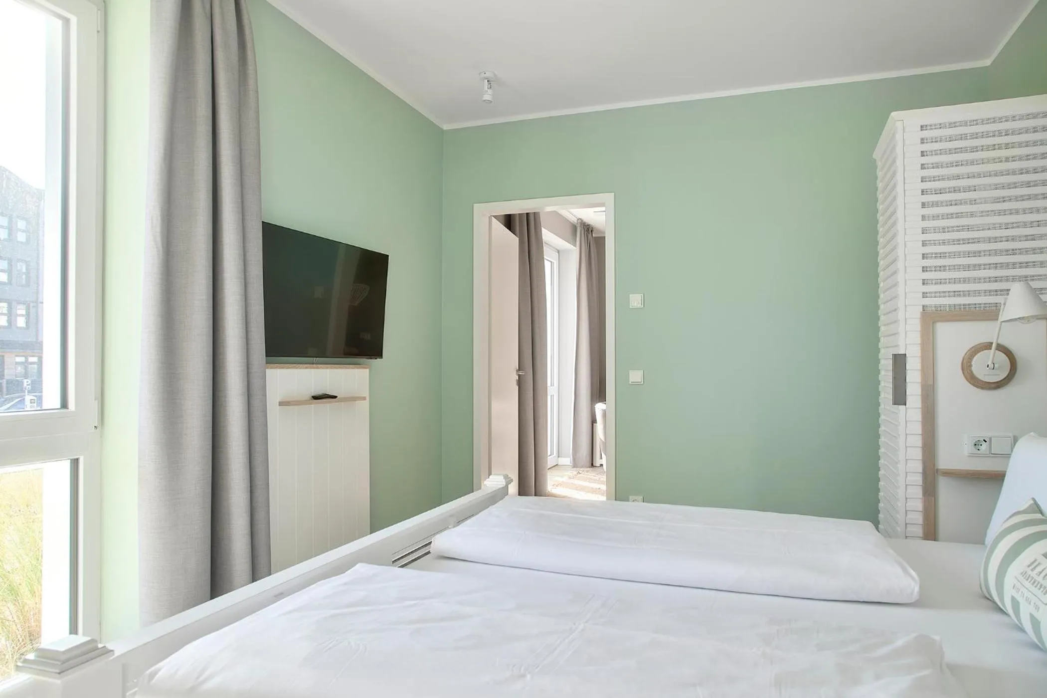 Bedroom, Bed in Beach Apartments Büsum