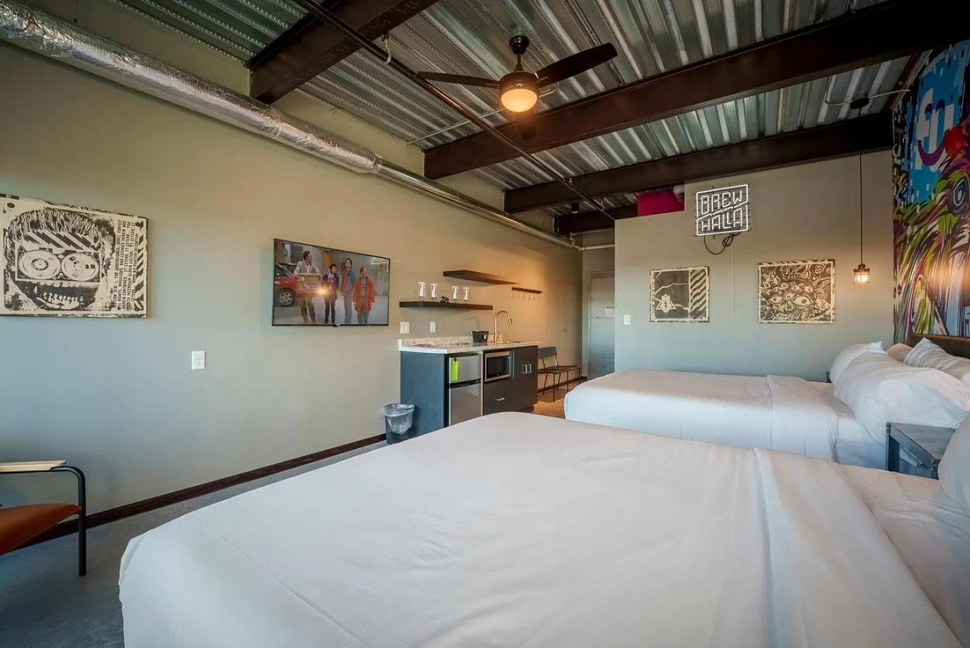 Bed in Brewhalla Hotel