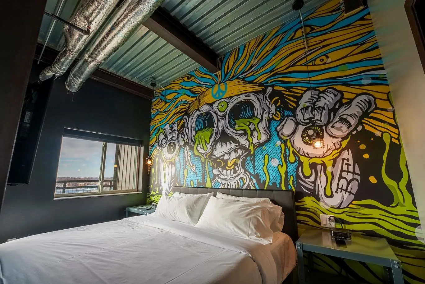 Bed in Brewhalla Hotel