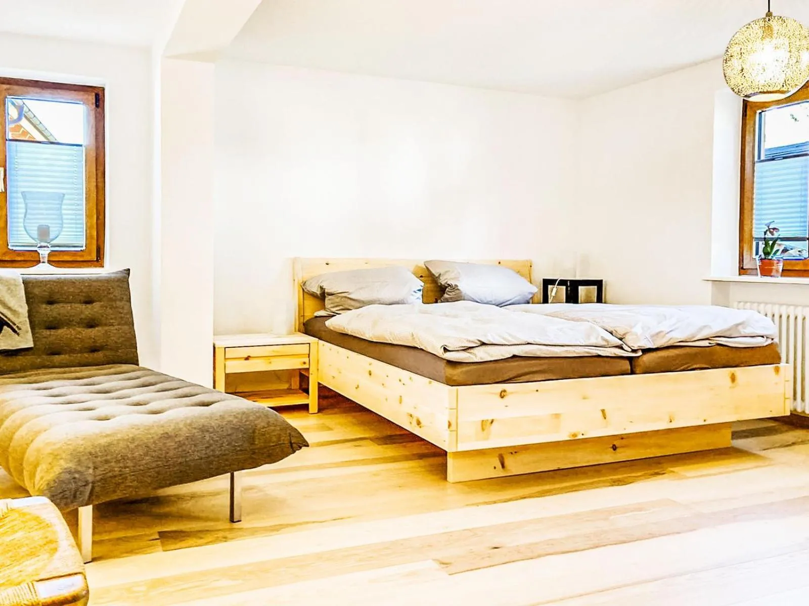 Bed in Alpenflair Ferienwohnung 316 Stadlloft
