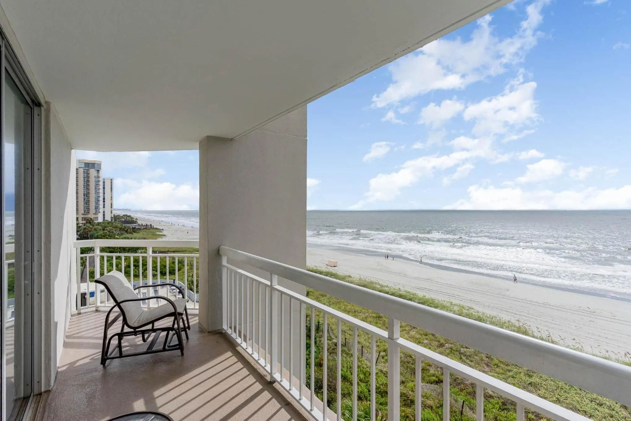 Balcony/Terrace in Gorgeously remodeled 2 bedroom ocean front unit - 509 South Hampton condo