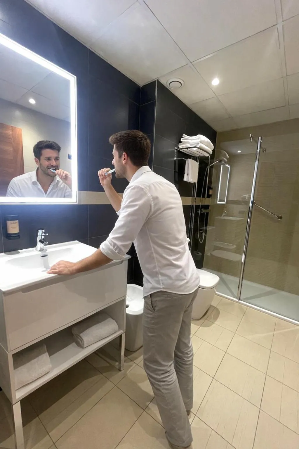 Bathroom in Hotel Apartamentos San Fermín Pamplona