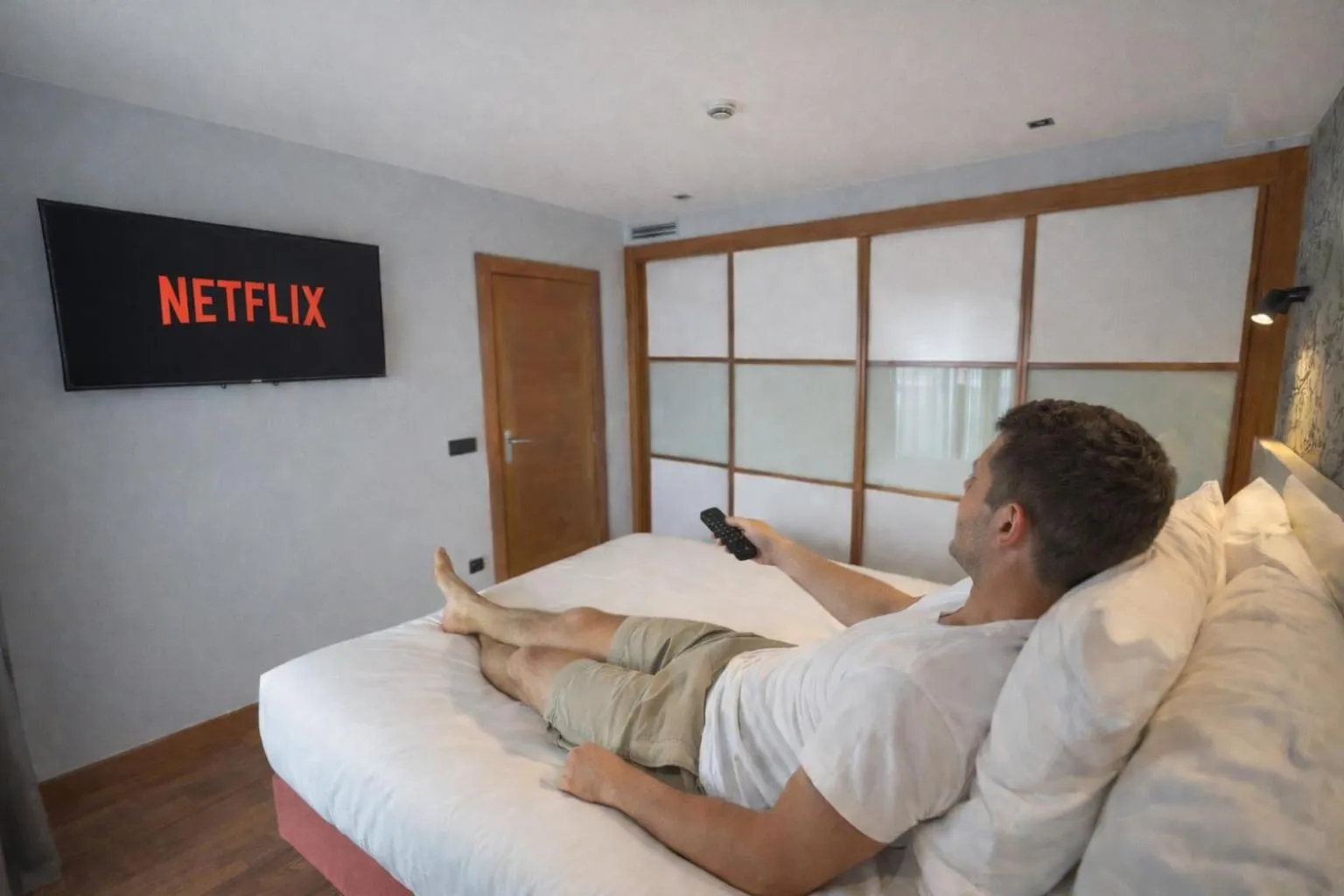 Bed in Hotel Apartamentos San Fermín Pamplona