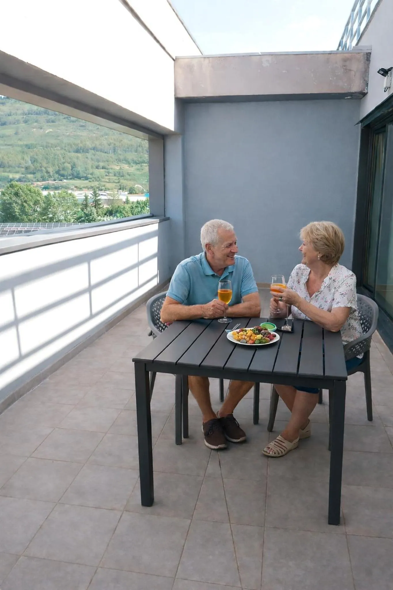Balcony/Terrace in Hotel Apartamentos San Fermín Pamplona