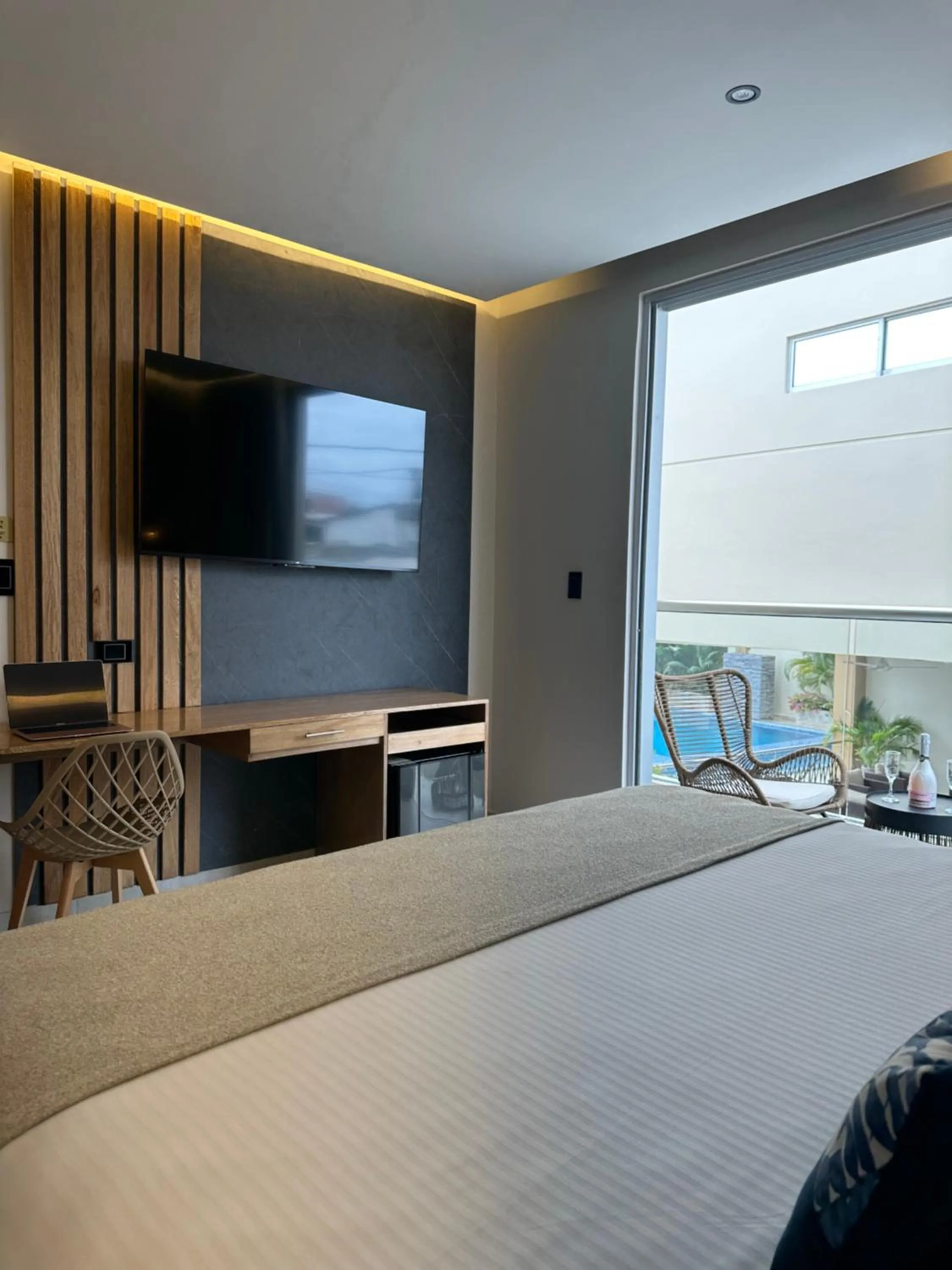 Bed in Hotel y Cabañas Covemar